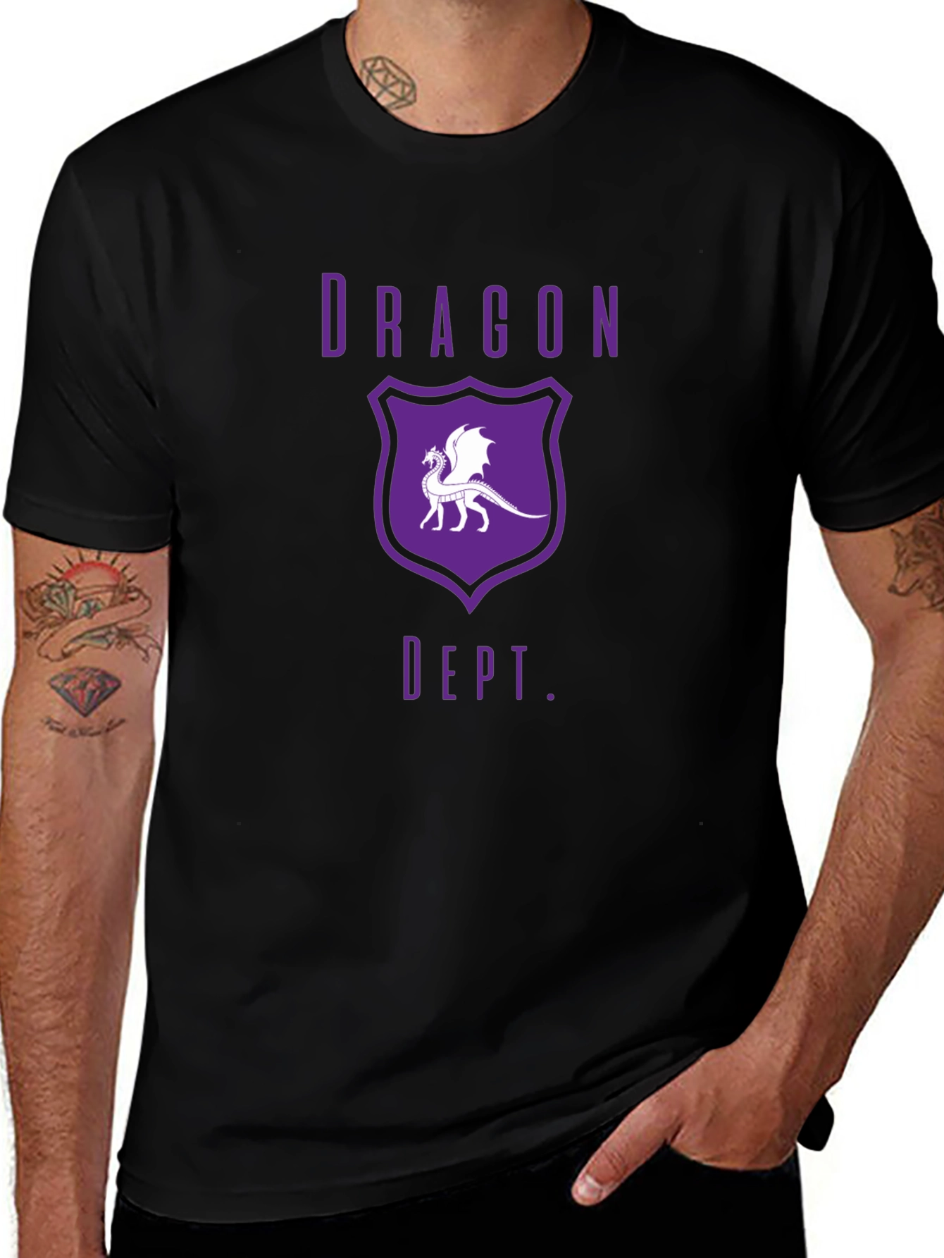 Dragon Dept. Graphic T-Shirt - Black