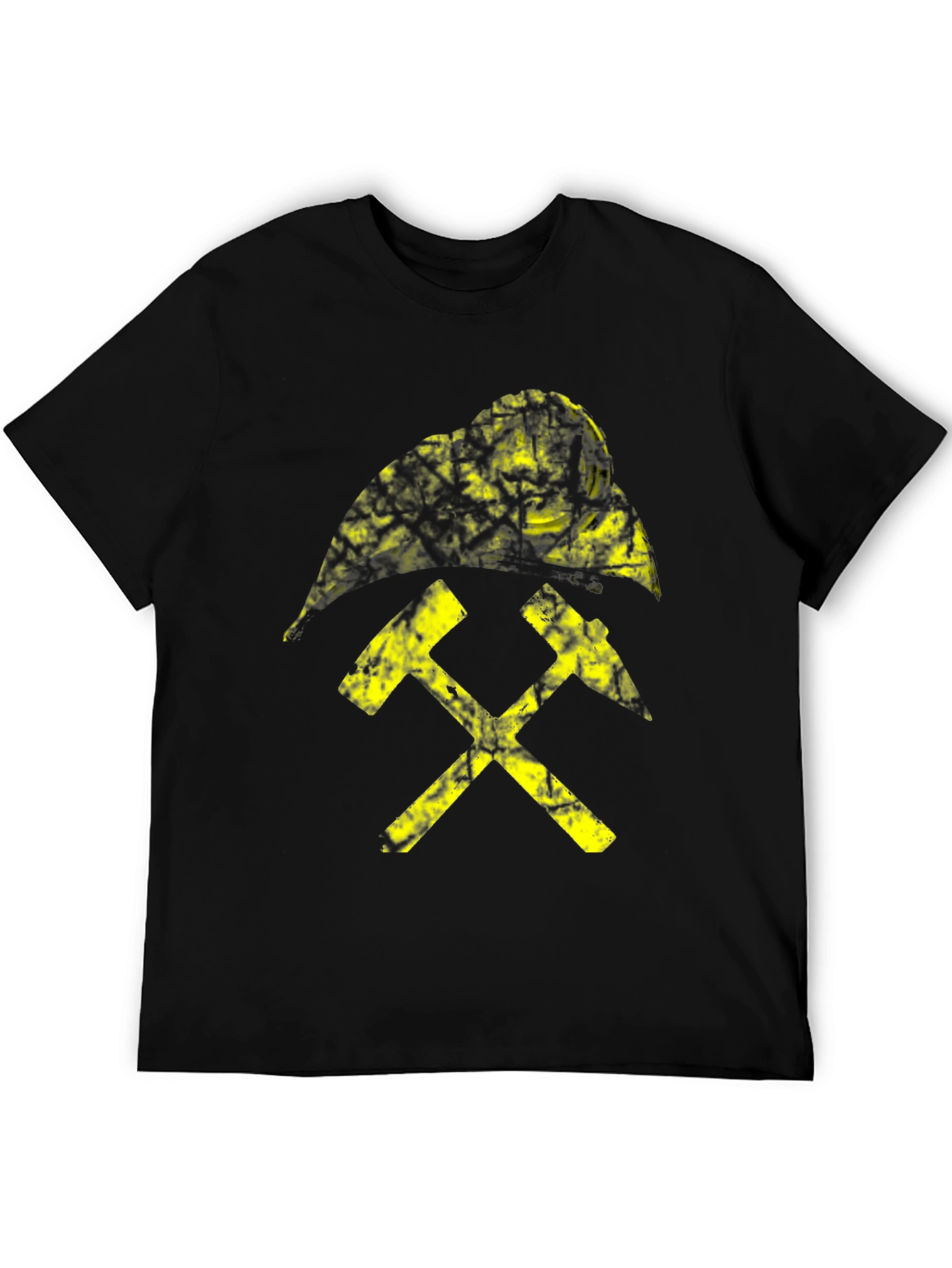 Black T-Shirt with Yellow Miners Emblem