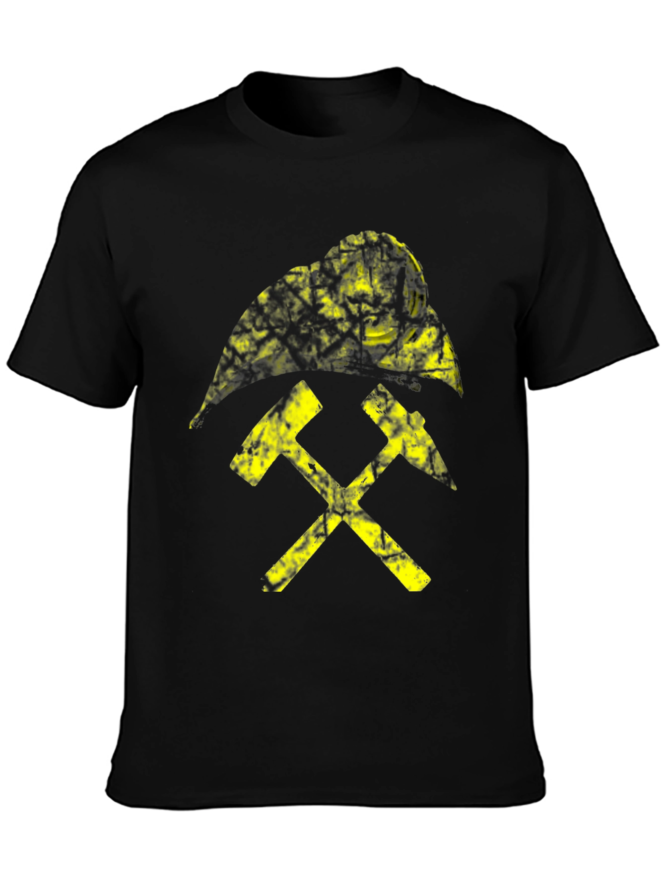Black T-Shirt with Yellow Miners Emblem