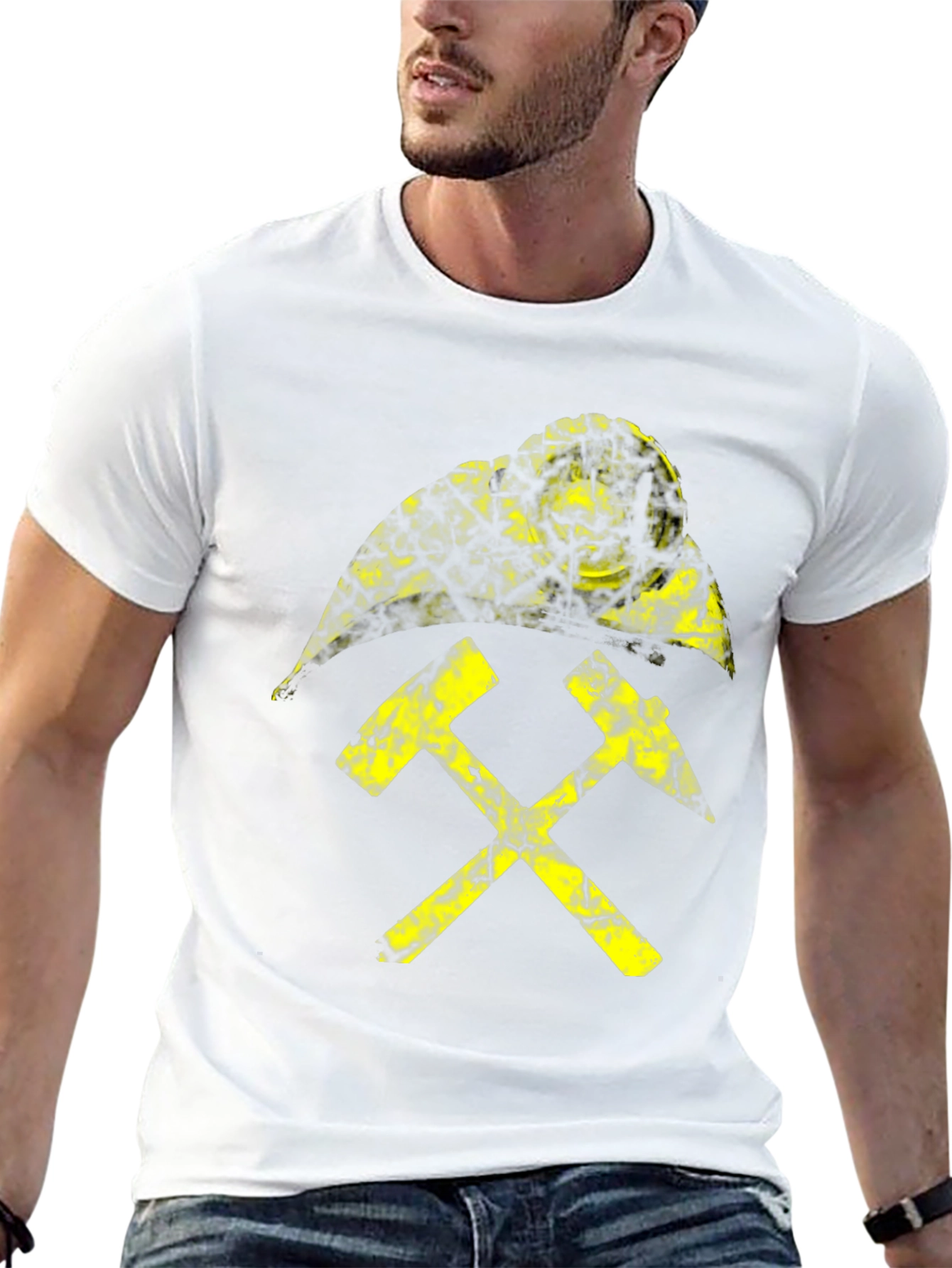 Black T-Shirt with Yellow Miners Emblem