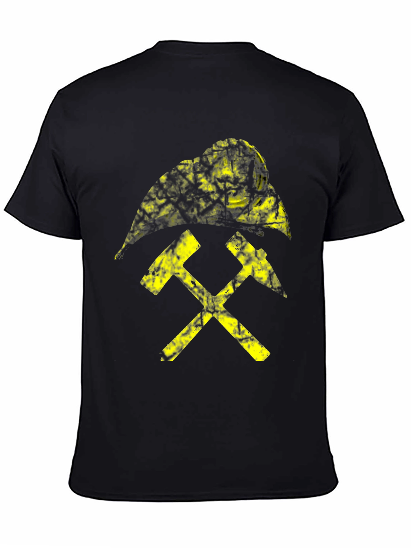 Black T-Shirt with Yellow Miners Emblem