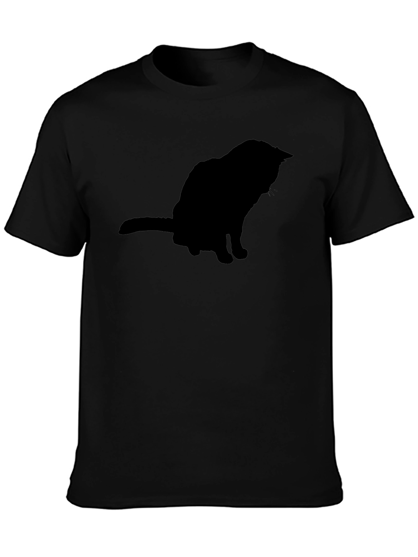Cool Cat Silhouette Black T-Shirt
