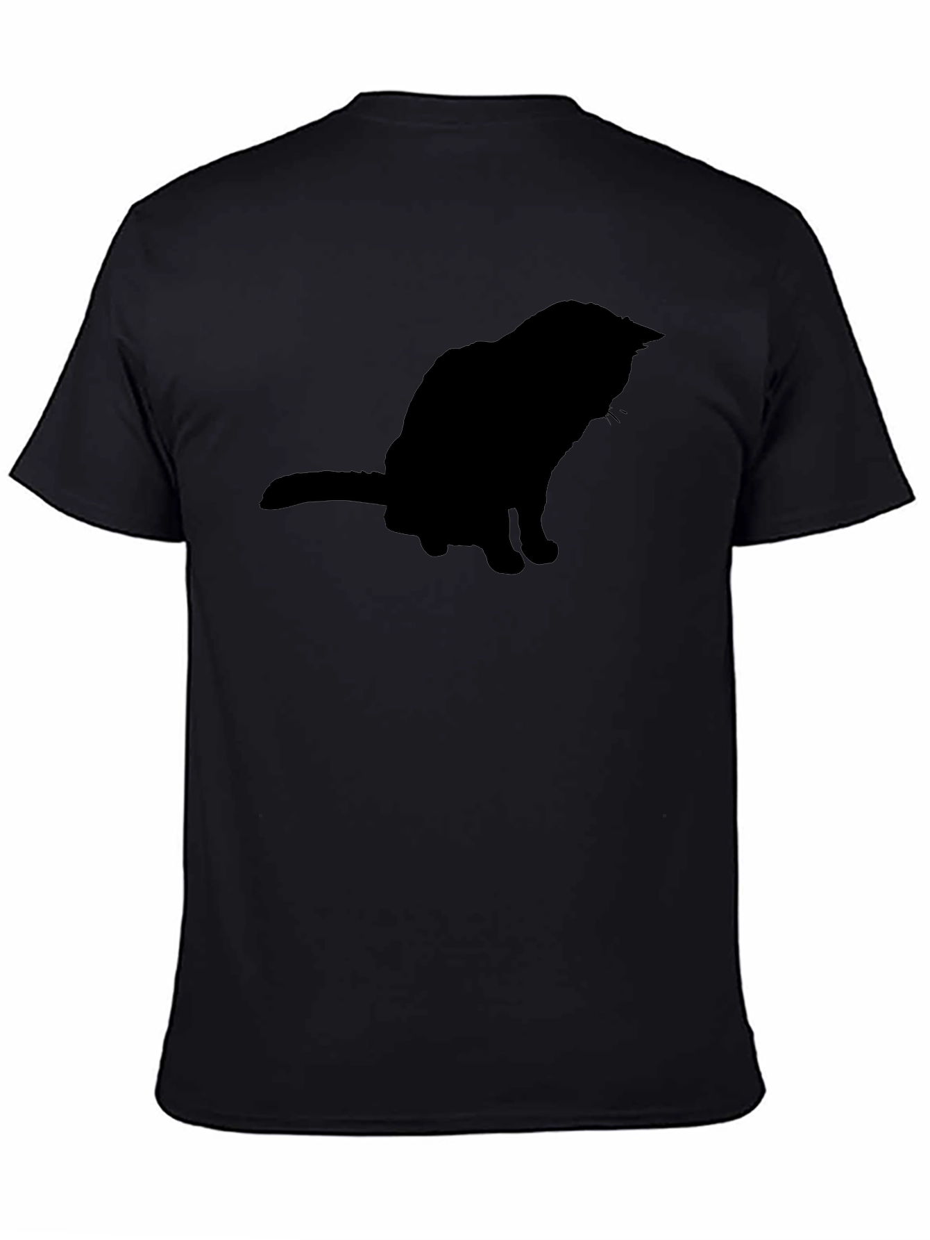 Cool Cat Silhouette Black T-Shirt