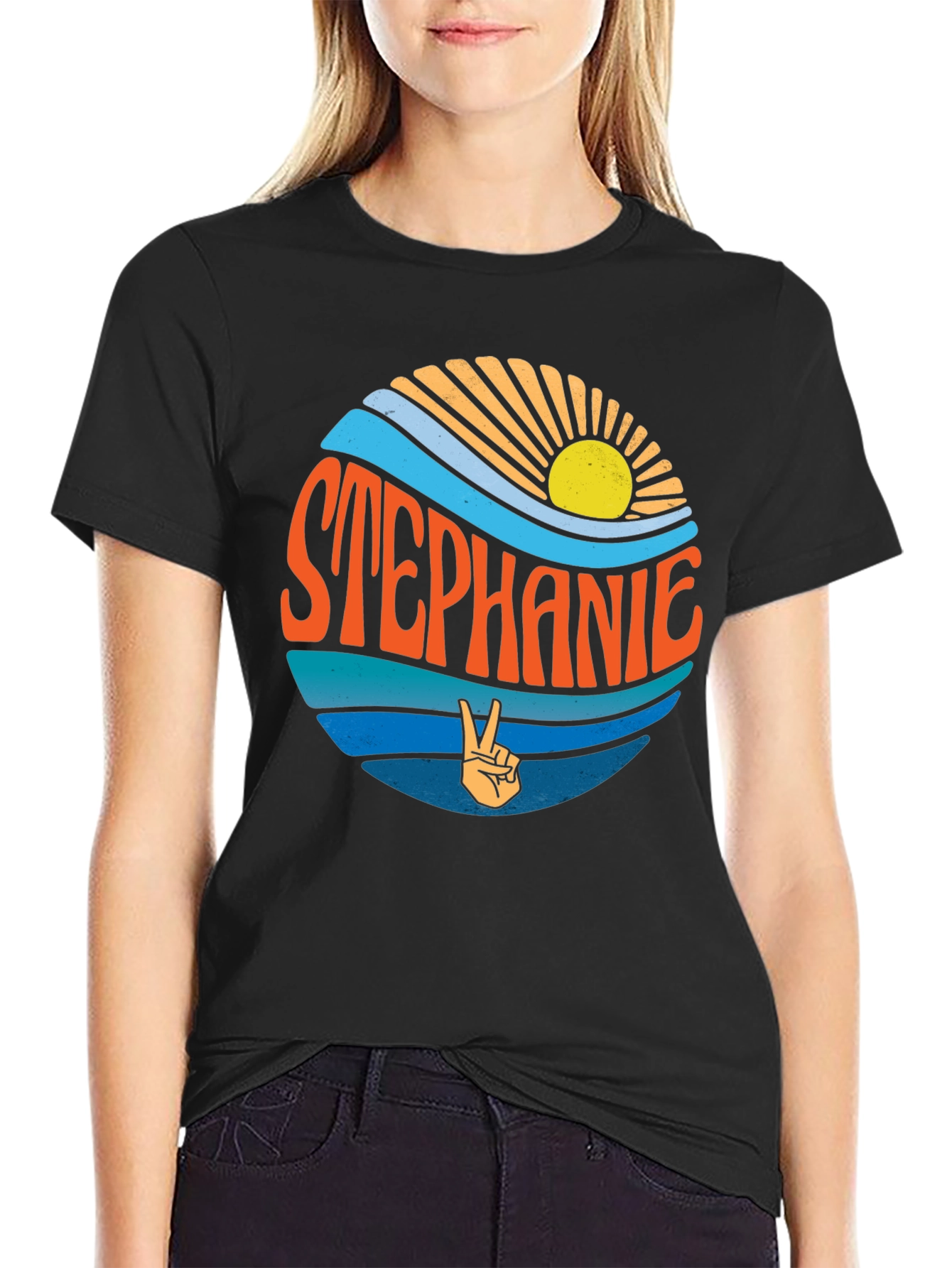 Stephanie Retro T-Shirt - Peace & Sunshine