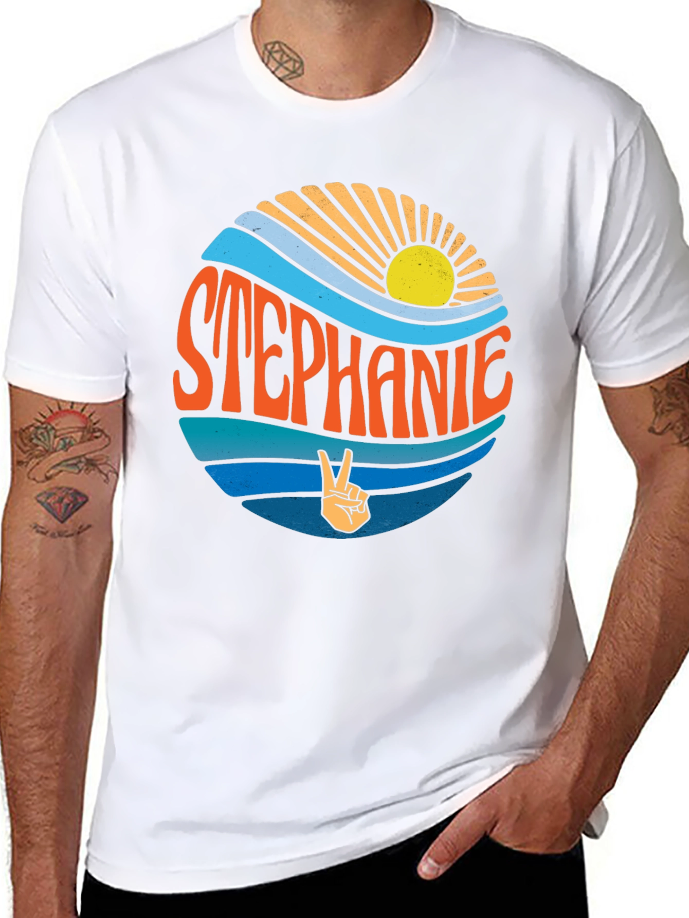 Stephanie Retro T-Shirt - Peace & Sunshine