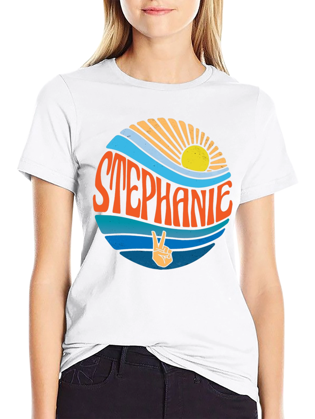 Stephanie Retro T-Shirt - Peace & Sunshine