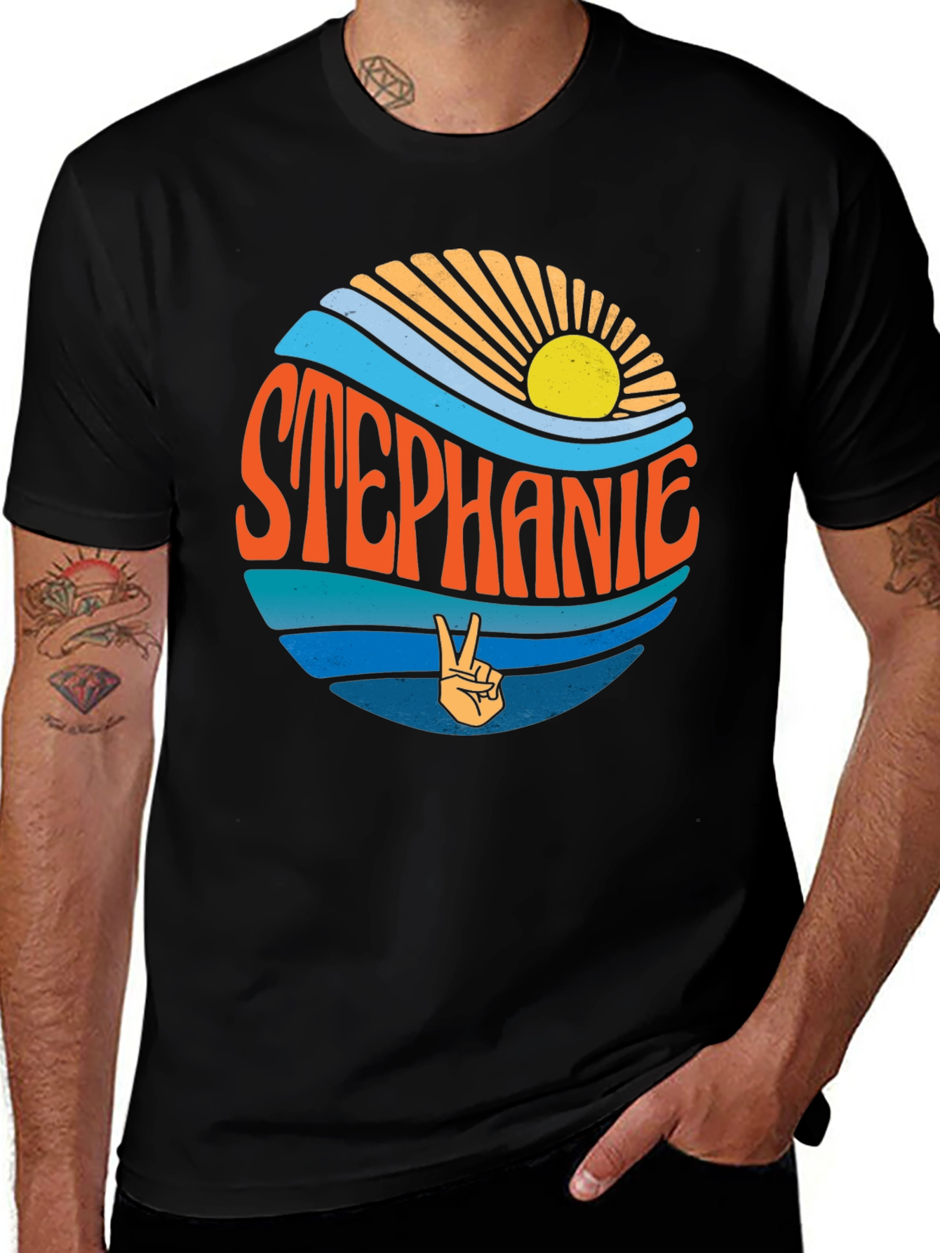 Stephanie Retro T-Shirt - Peace & Sunshine