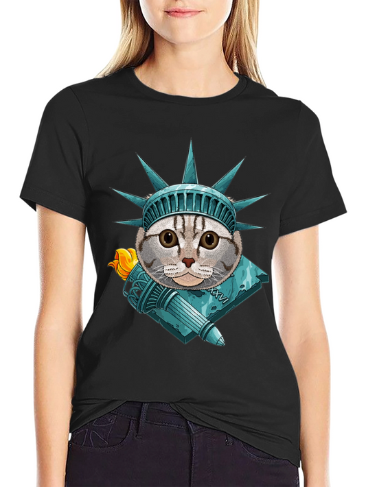 Liberty Cat Graphic T-Shirt