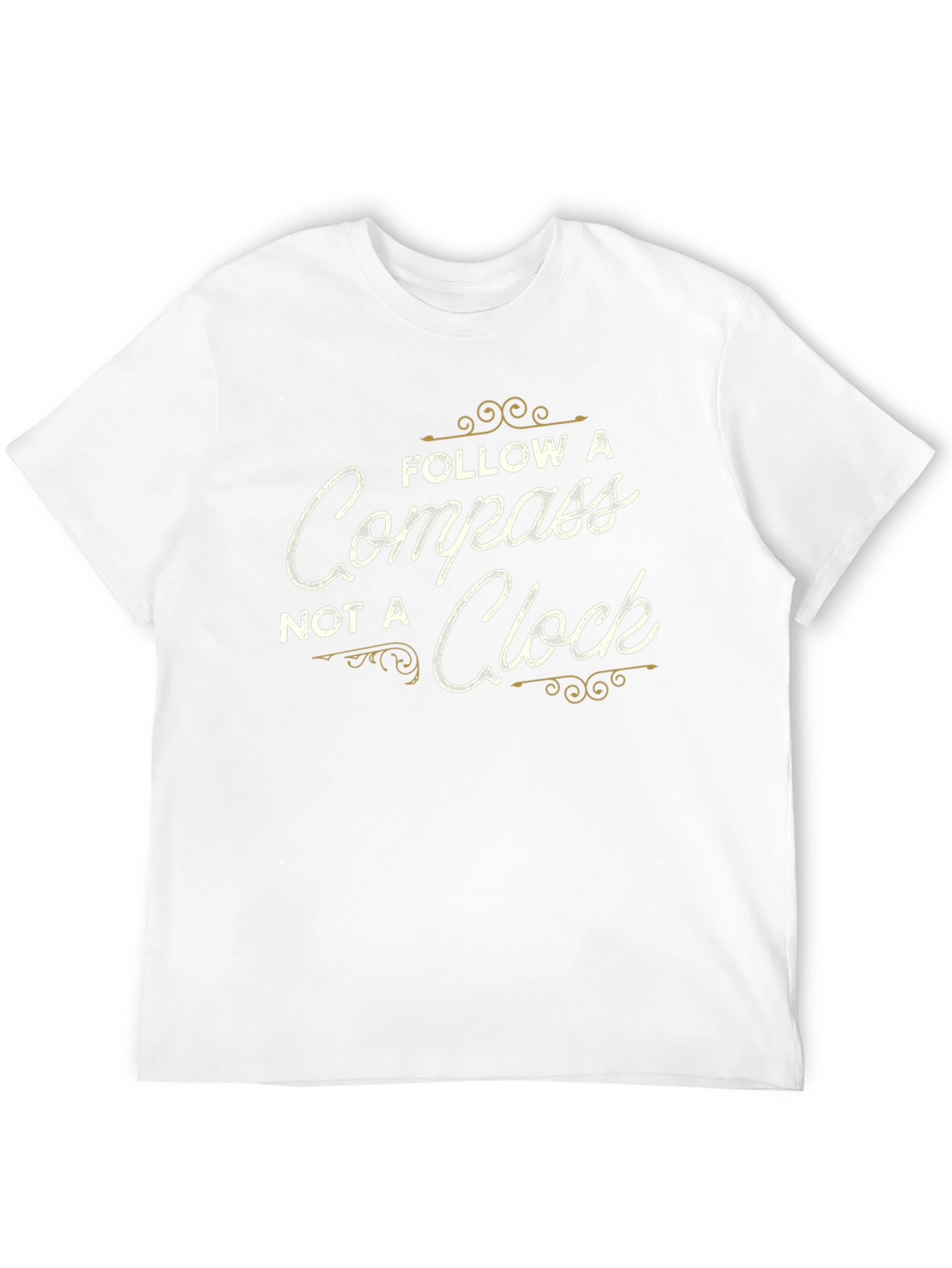 Follow a Compass Not a Clock T-Shirt - Black