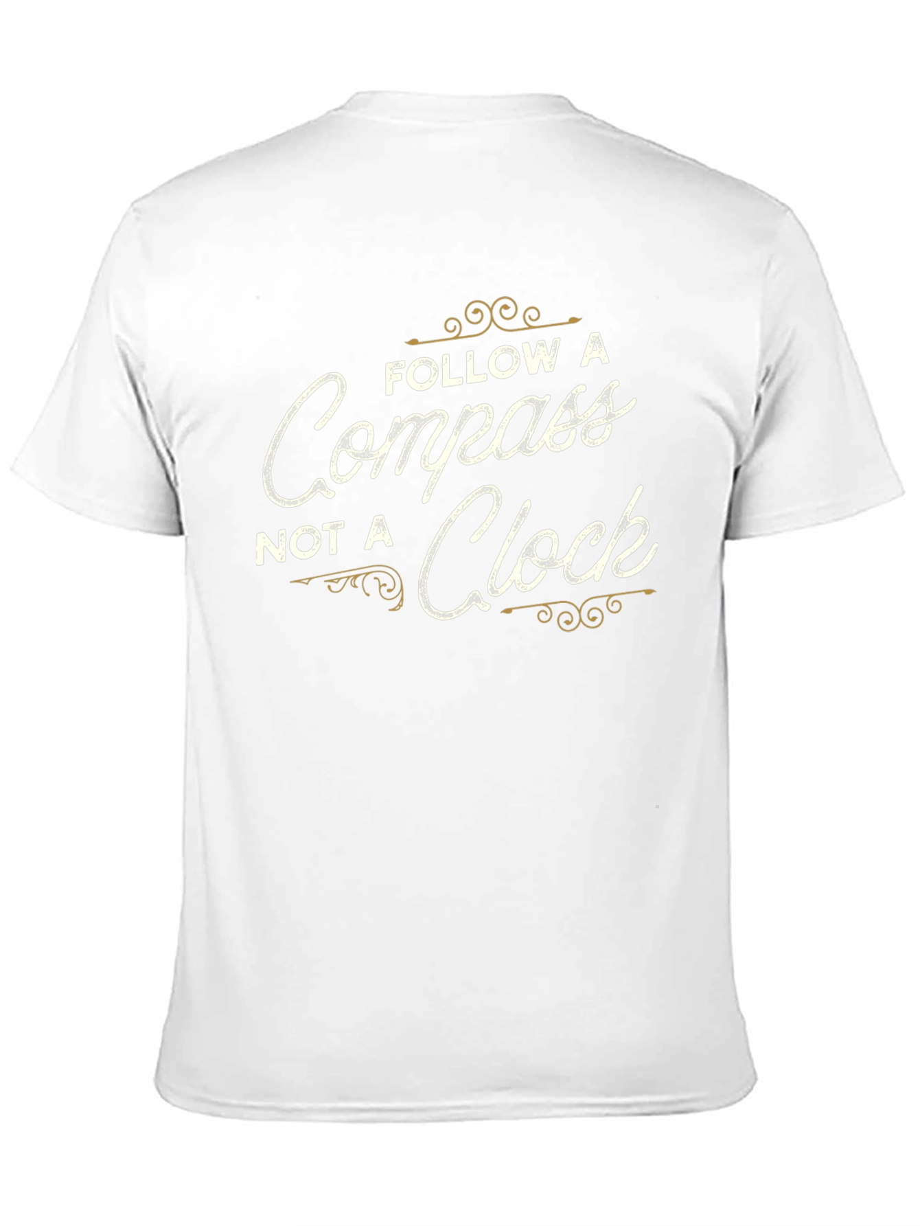 Follow a Compass Not a Clock T-Shirt - Black