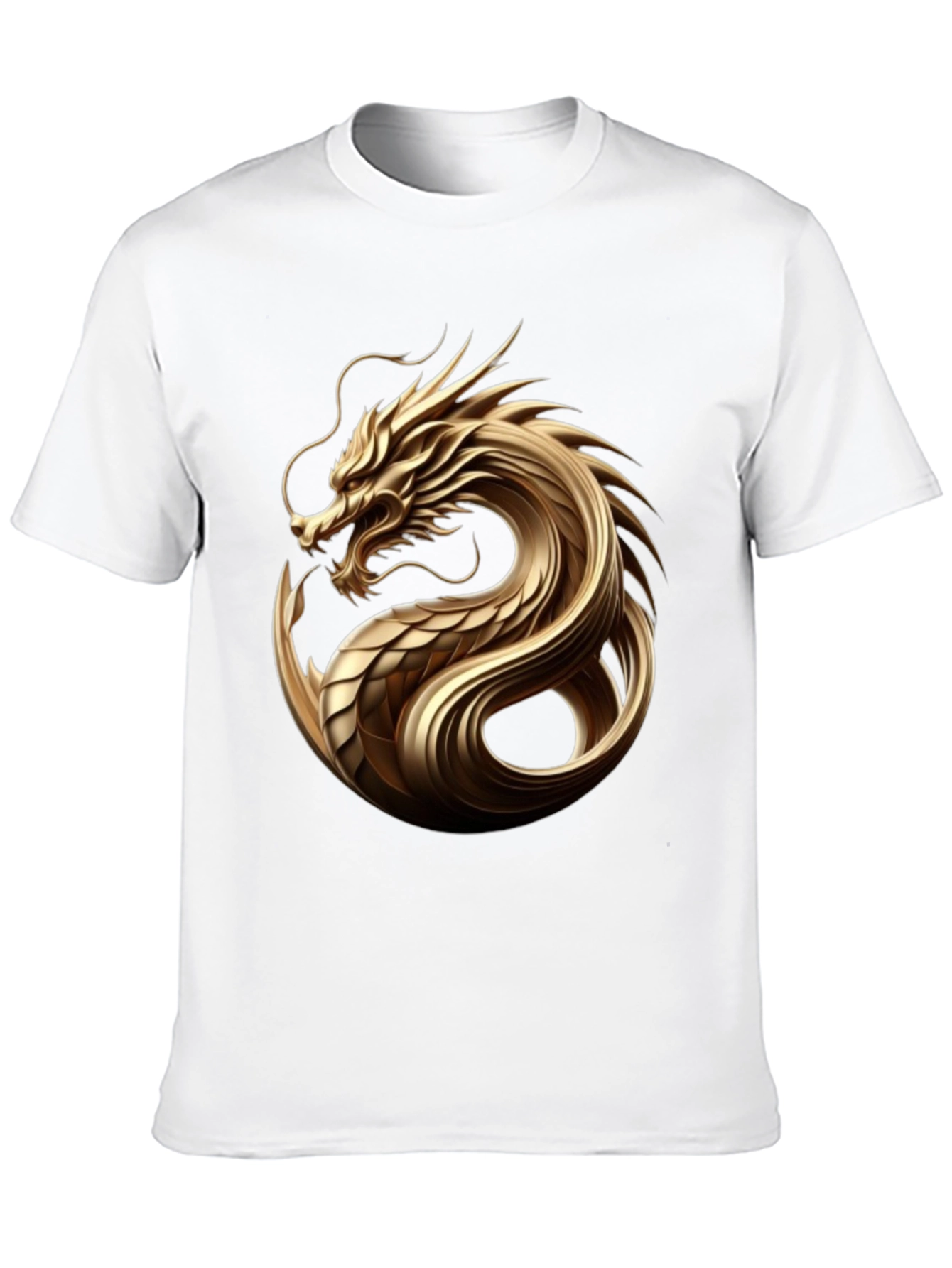 Golden Dragon Graphic Tee - Sleek Black T-Shirt