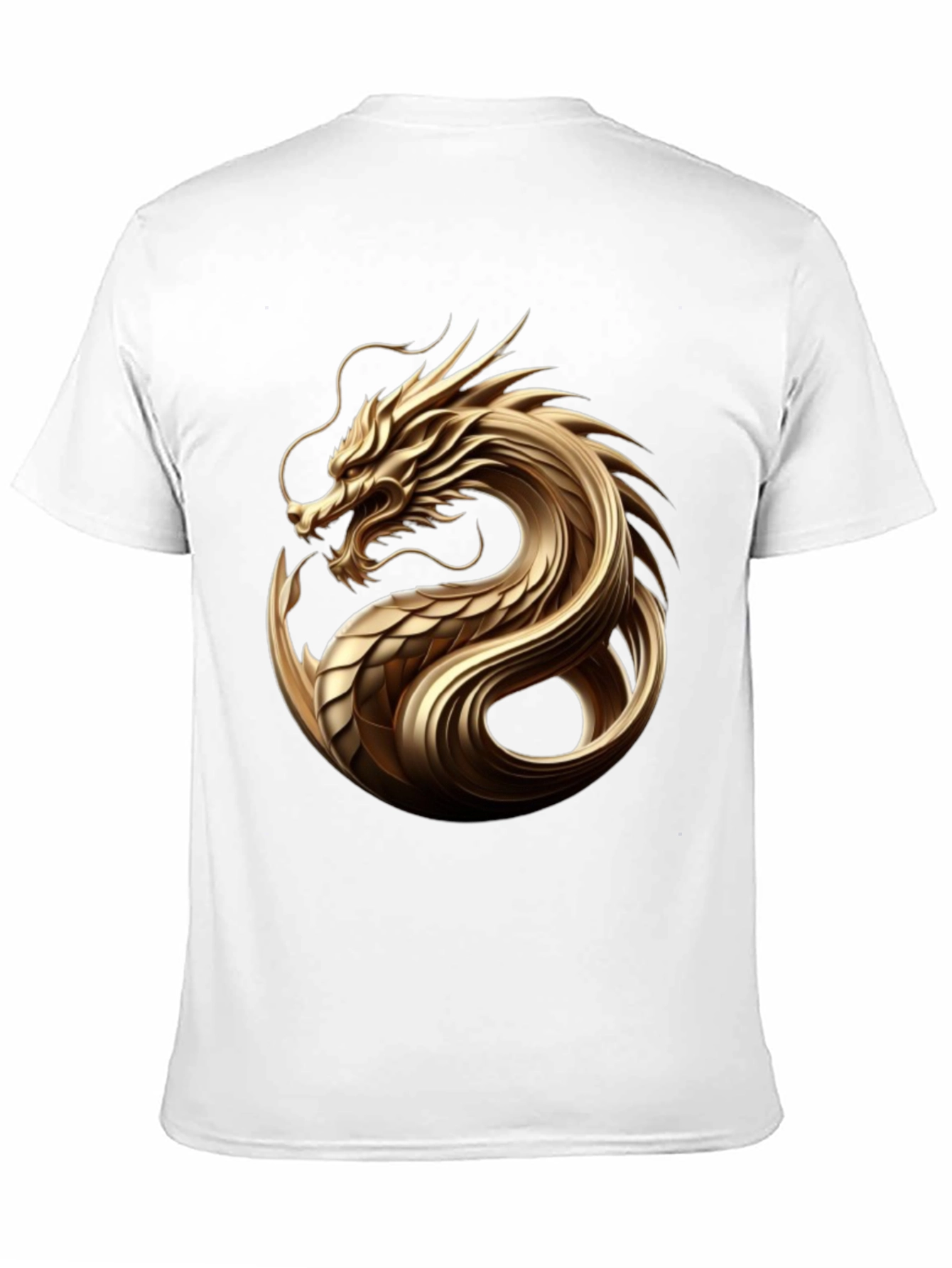 Golden Dragon Graphic Tee - Sleek Black T-Shirt