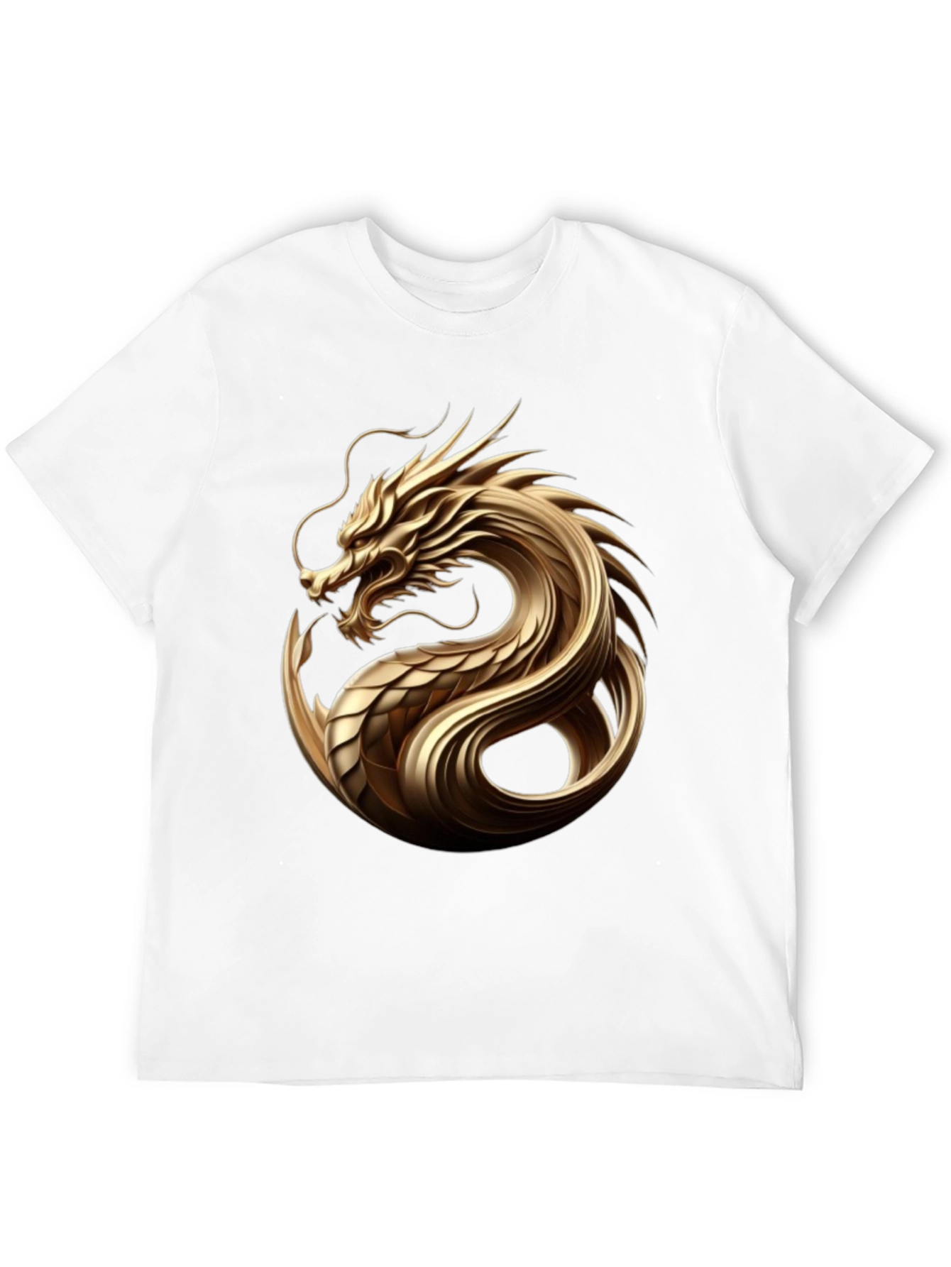 Golden Dragon Graphic Tee - Sleek Black T-Shirt
