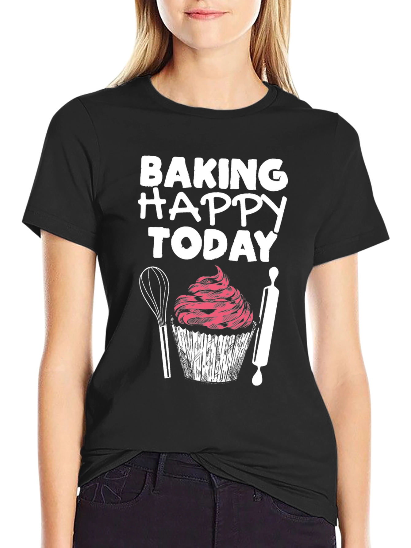 Baking Happy Today Graphic T-Shirt