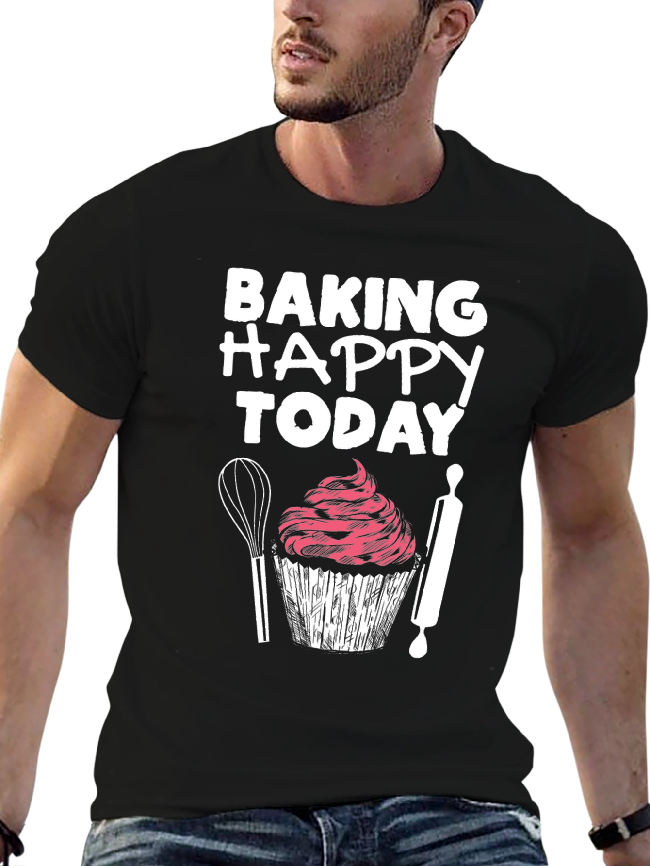 Baking Happy Today Graphic T-Shirt