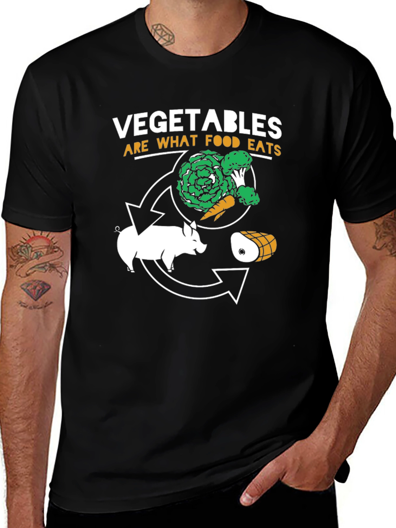 Vegetable Cycle T-Shirt - Food Chain Humor