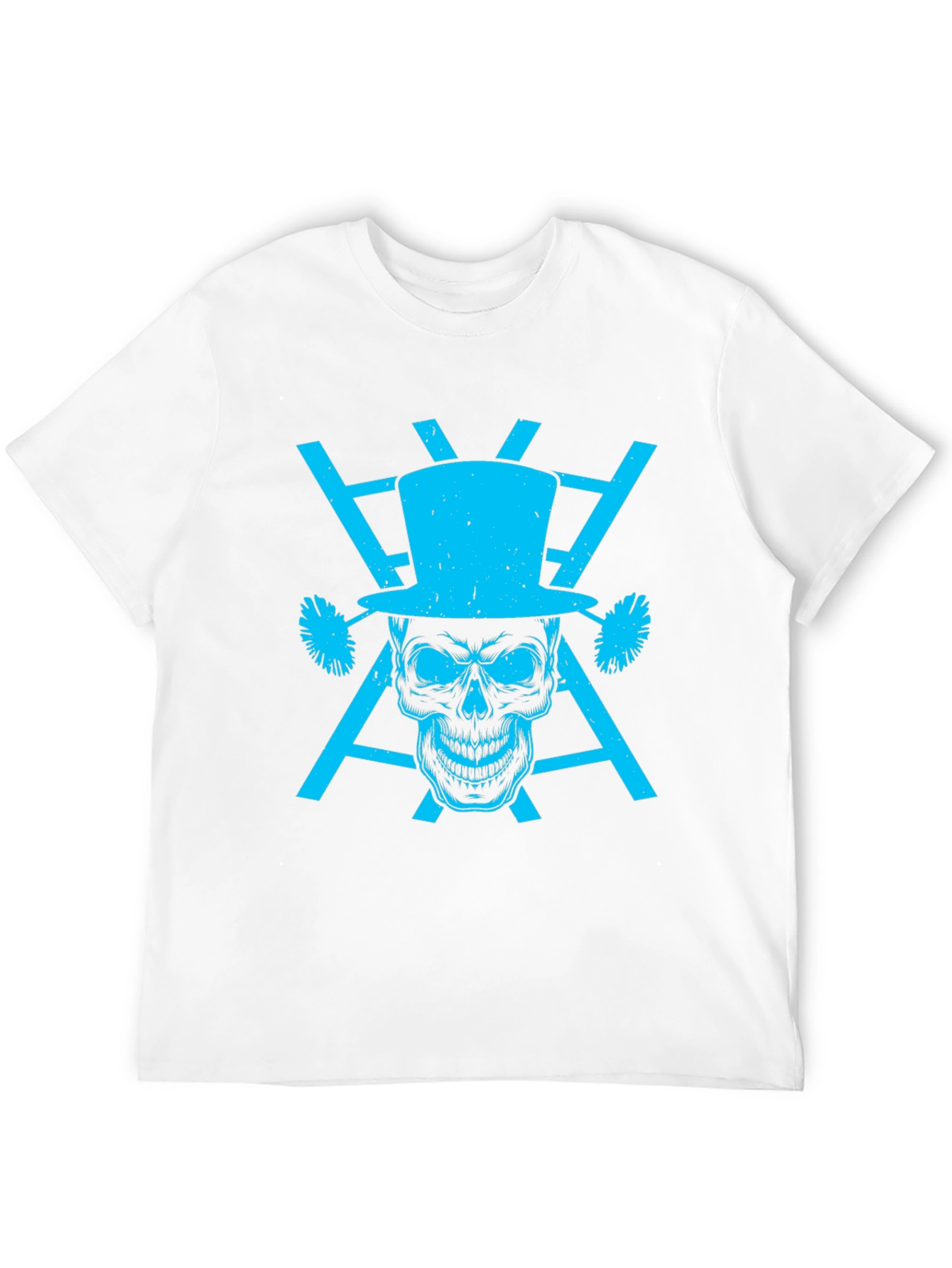 Skull Top Hat Graphic Tee - Mens Black T-Shirt