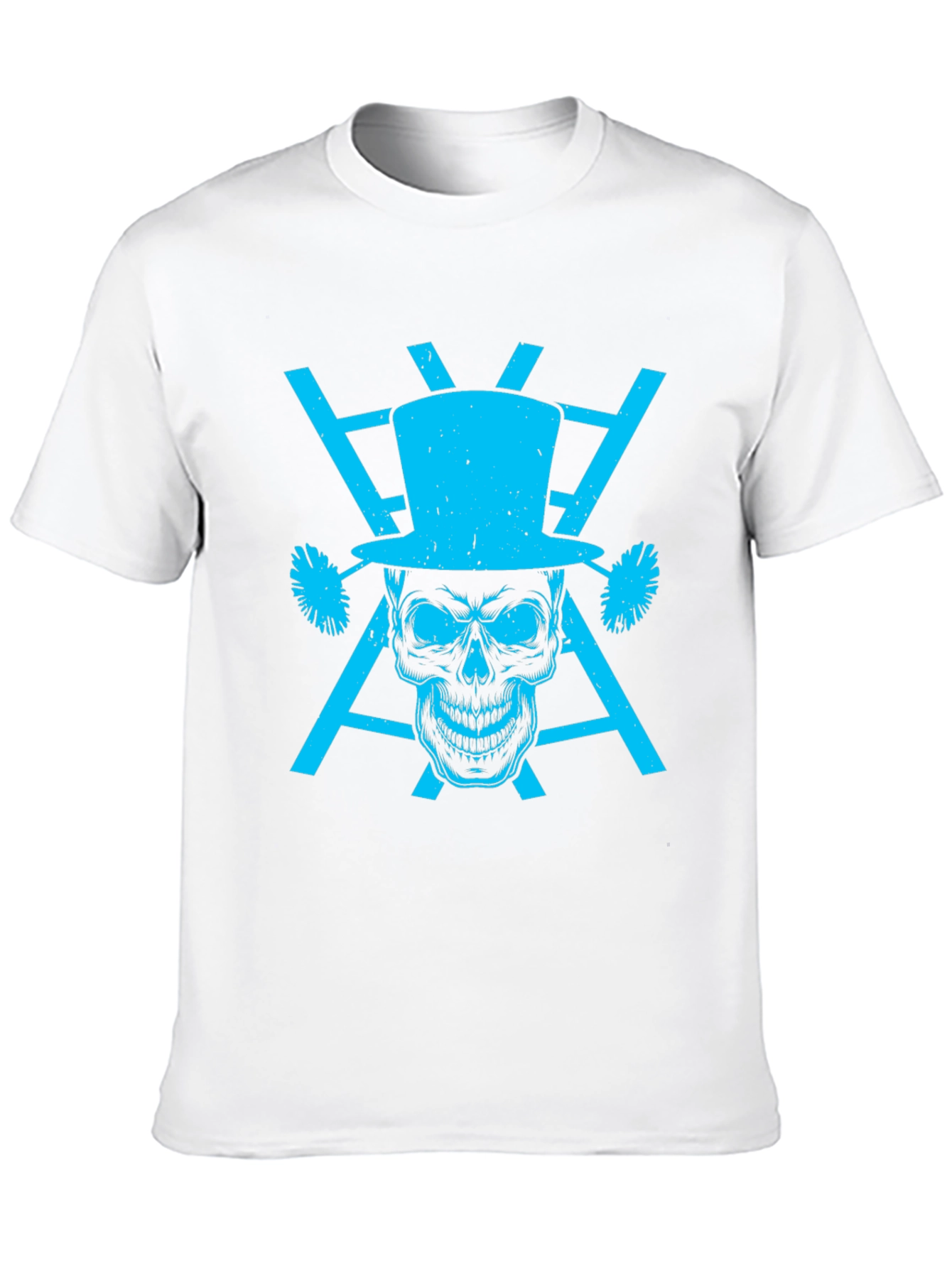 Skull Top Hat Graphic Tee - Mens Black T-Shirt