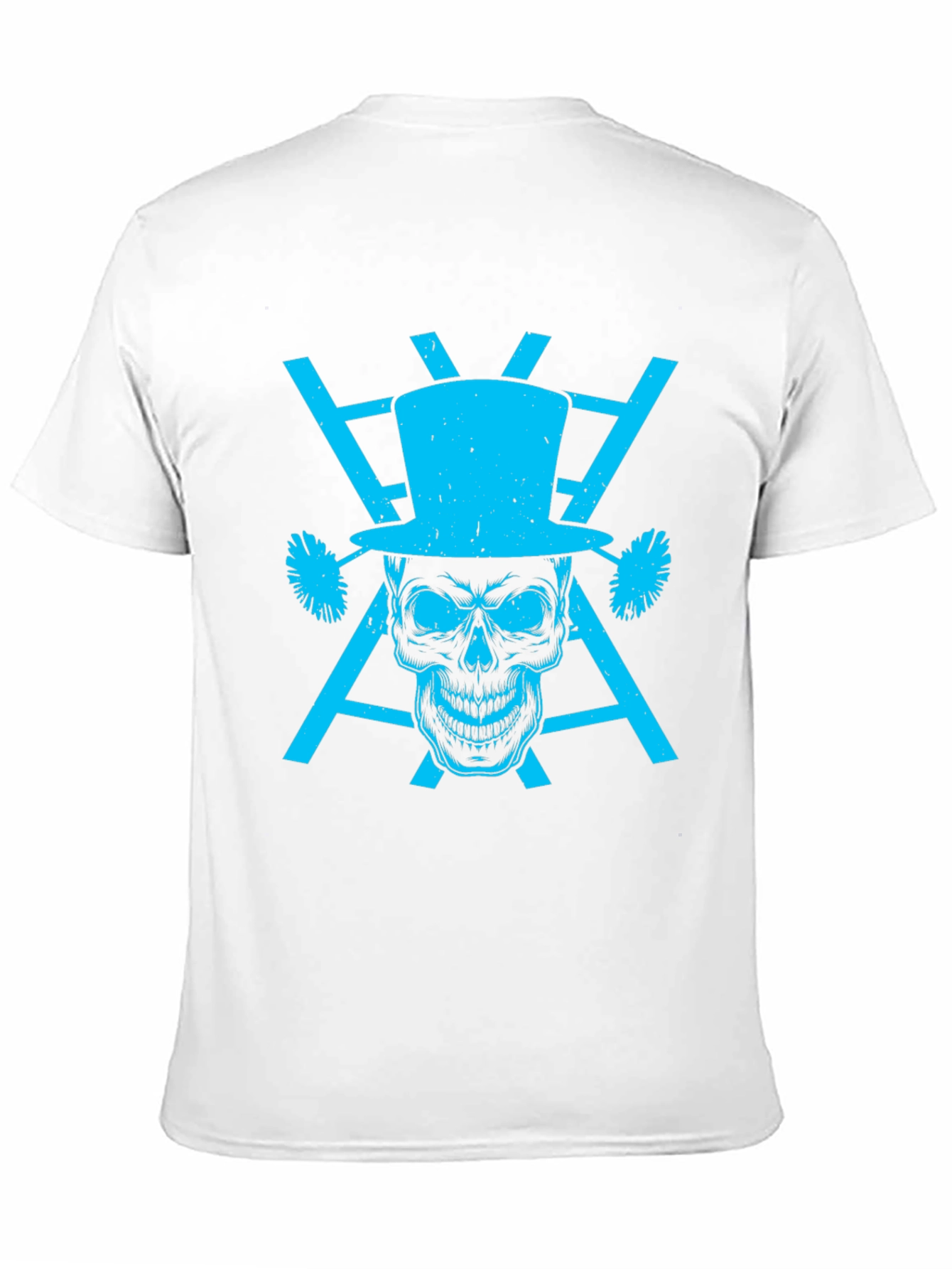 Skull Top Hat Graphic Tee - Mens Black T-Shirt