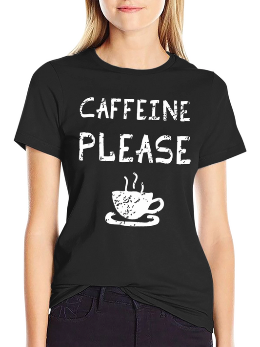 Caffeine Please Black T-Shirt