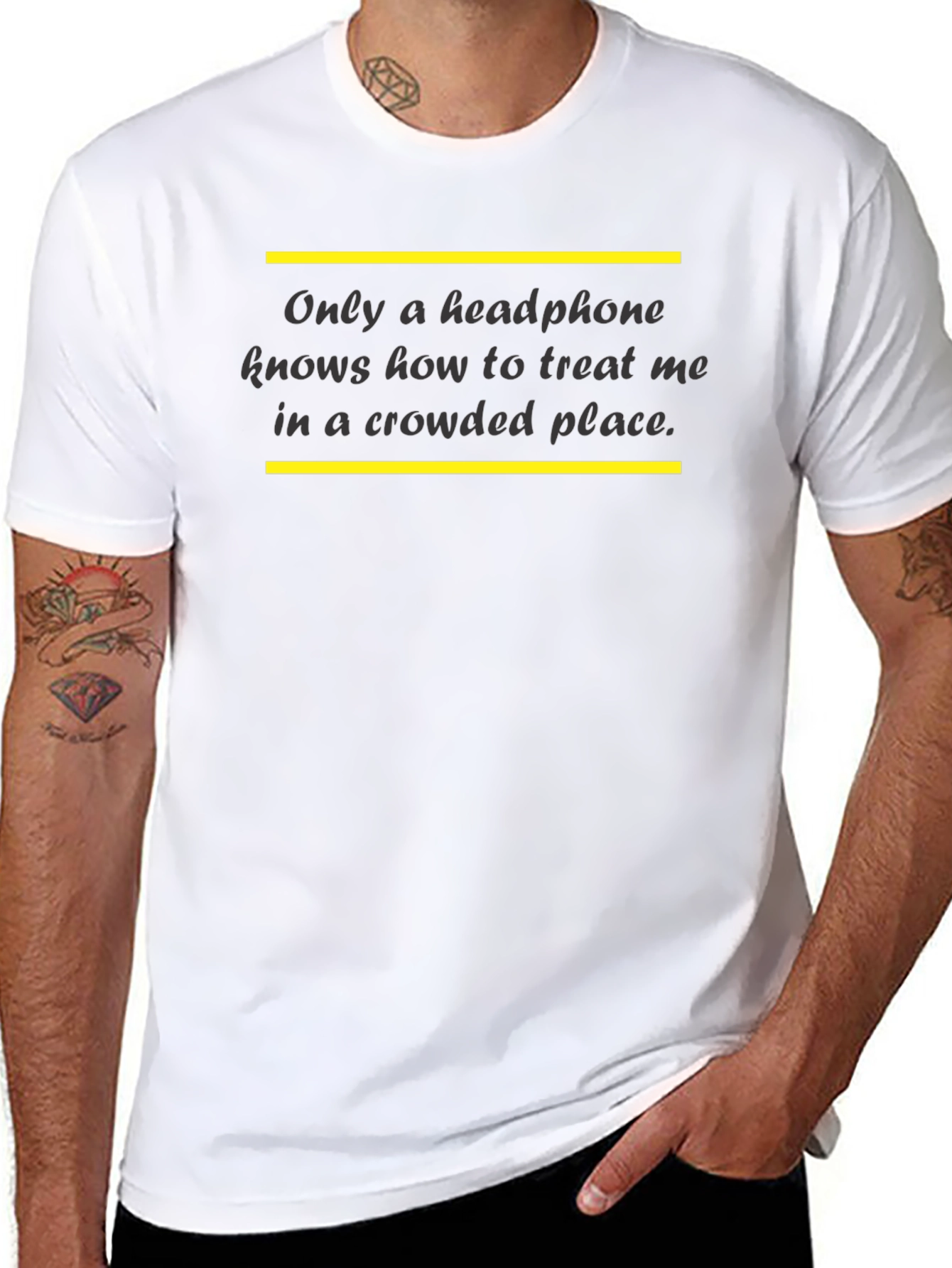 Headphone T-Shirt: Treat Me With Music!
