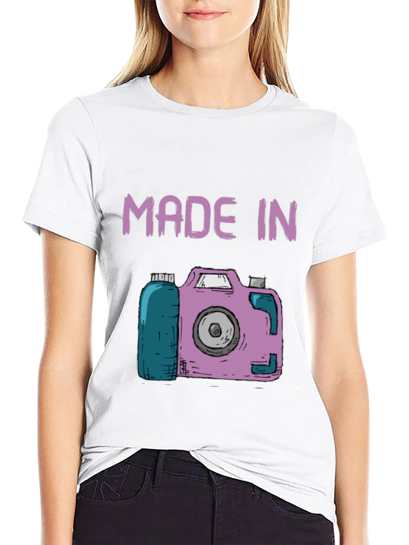 Retro Camera Graphic Tee - Made In Statement Shirt