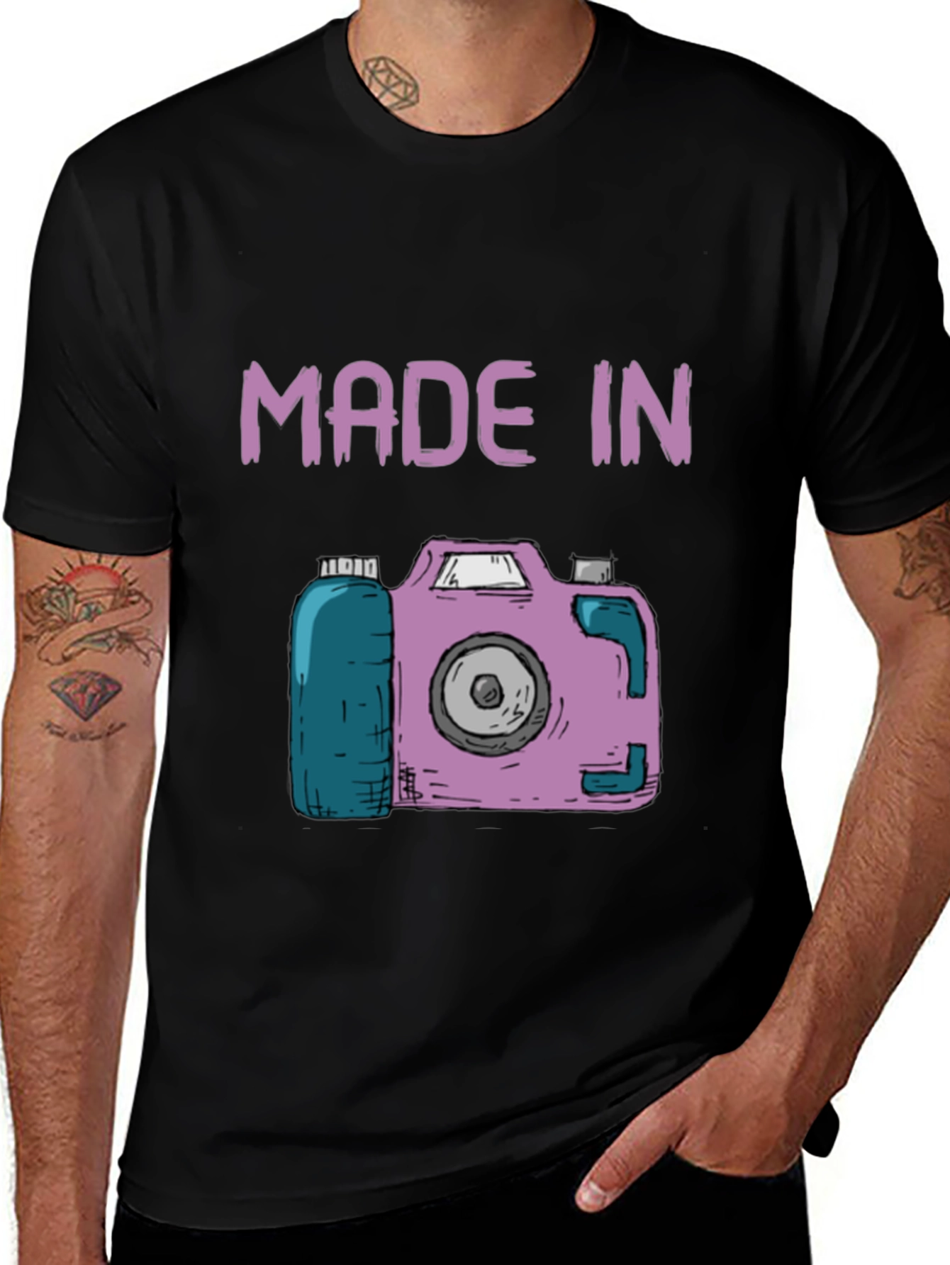 Retro Camera Graphic Tee - Made In Statement Shirt