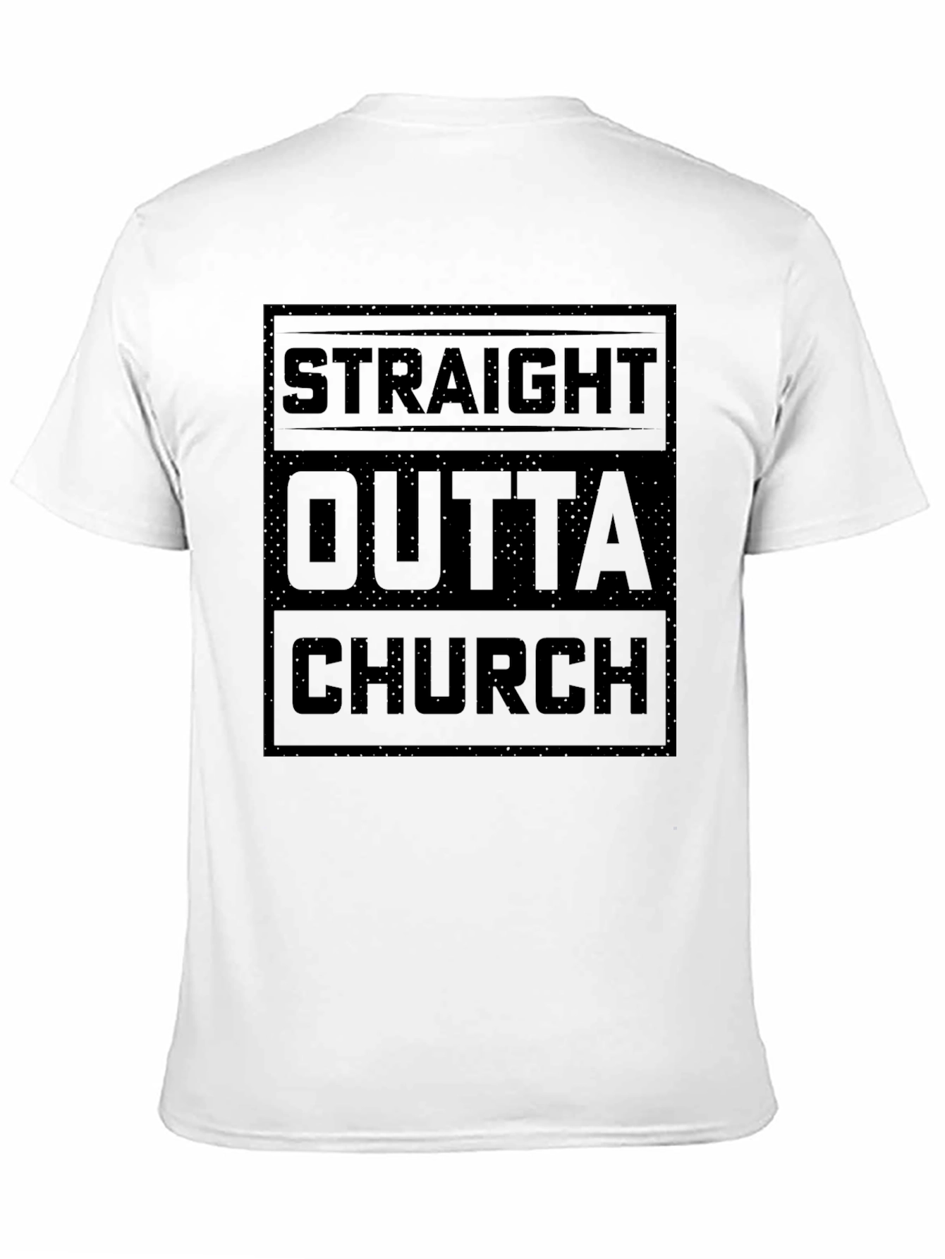 Straight Outta Church Black Graphic T-Shirt