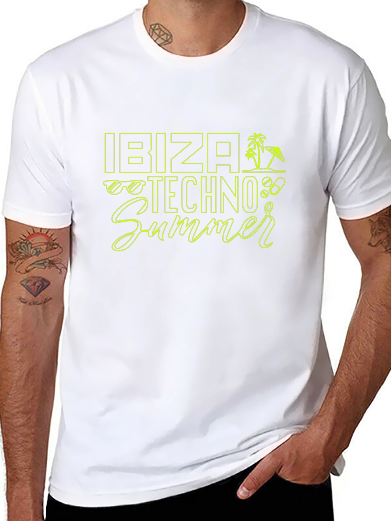 Ibiza Techno Summer Black T-Shirt