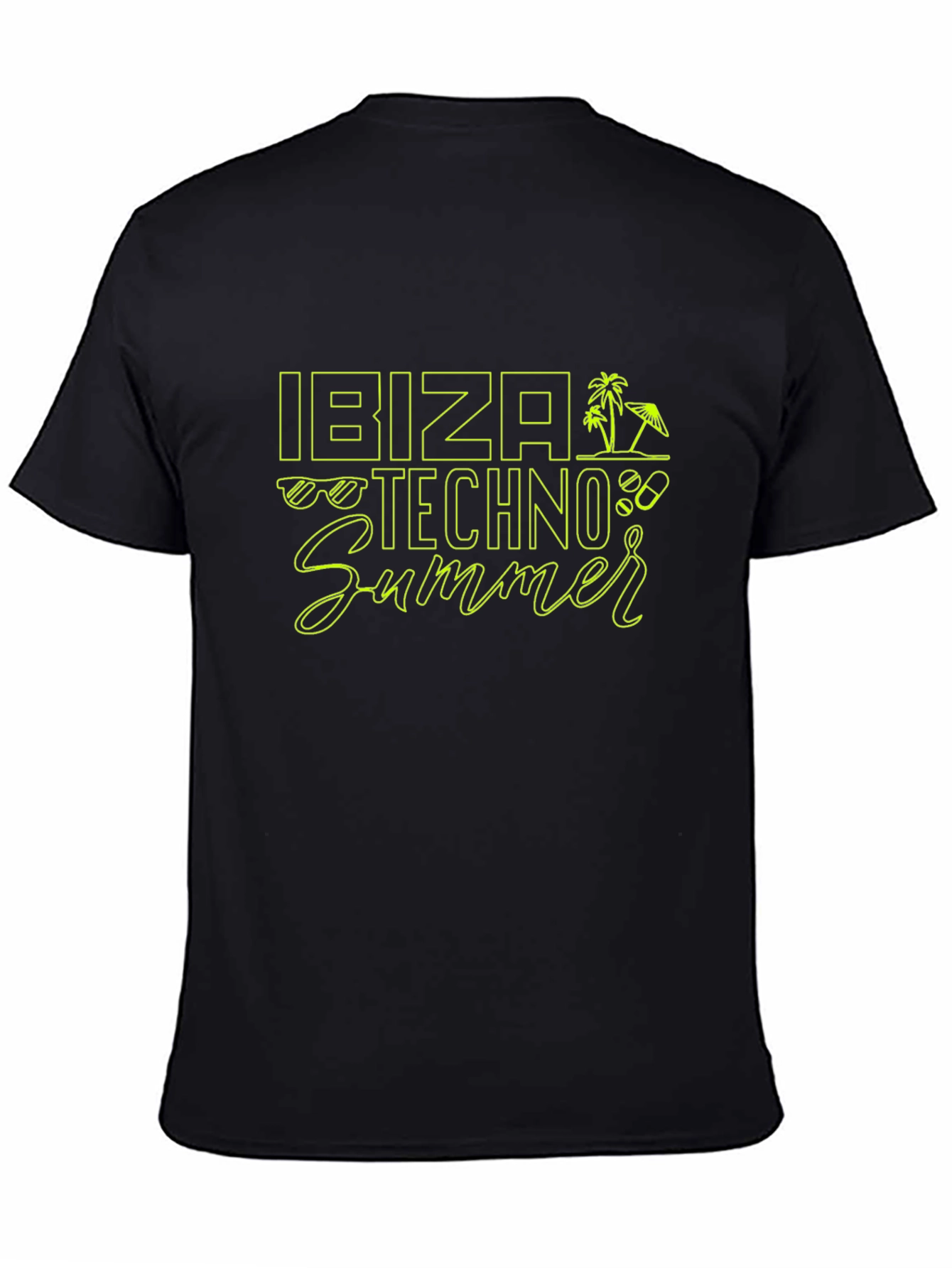 Ibiza Techno Summer Black T-Shirt