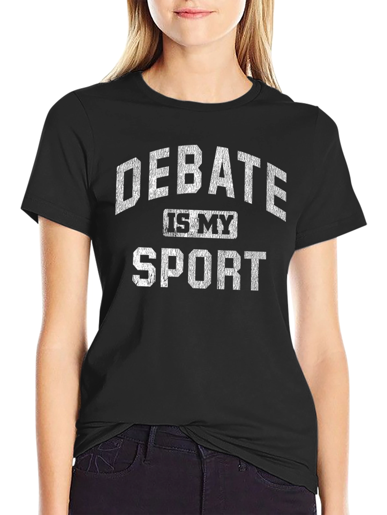 Debate Is My Sport Black Graphic T-Shirt