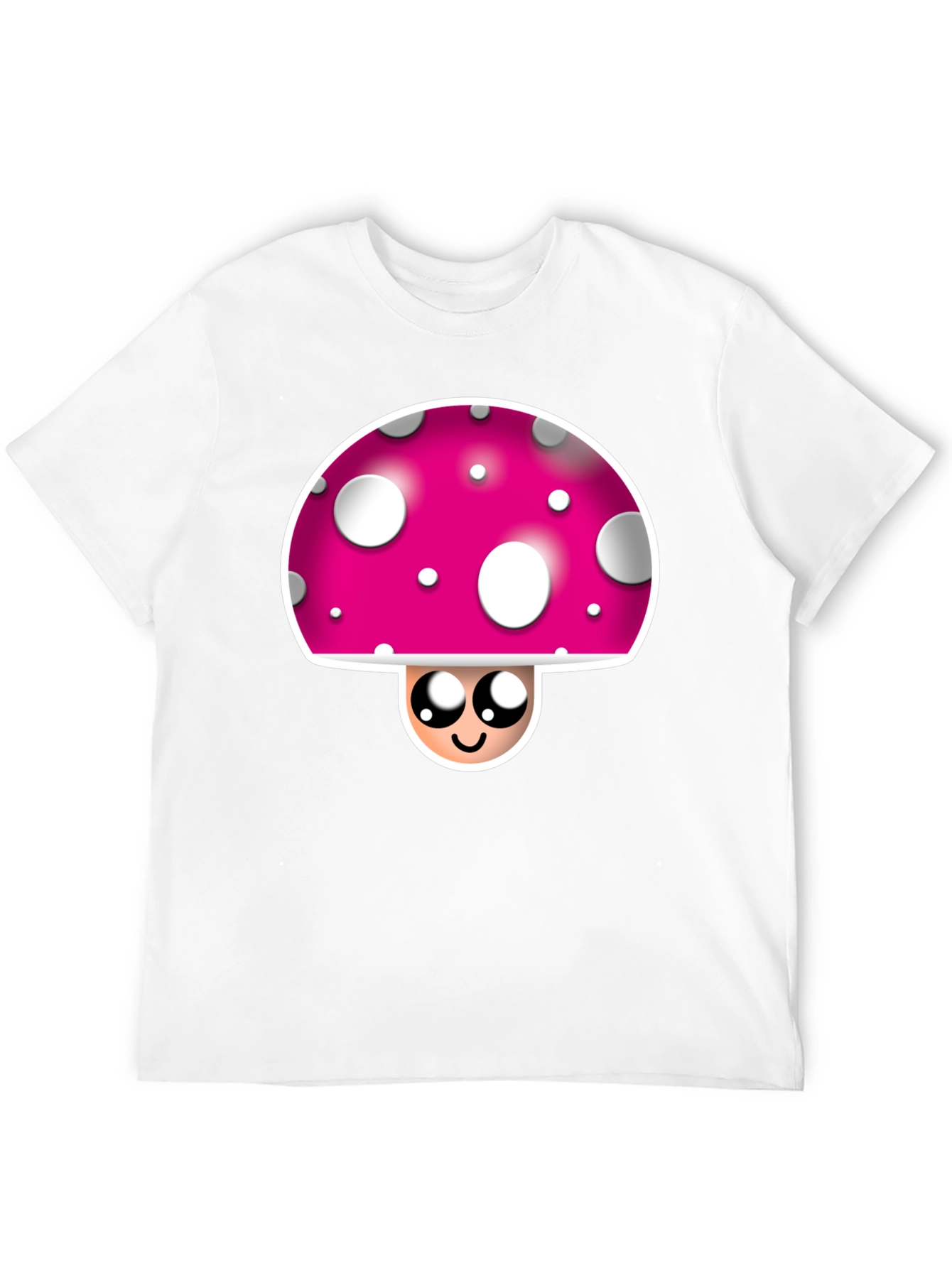 Funky Mushroom Graphic Tee - Black Crew Neck