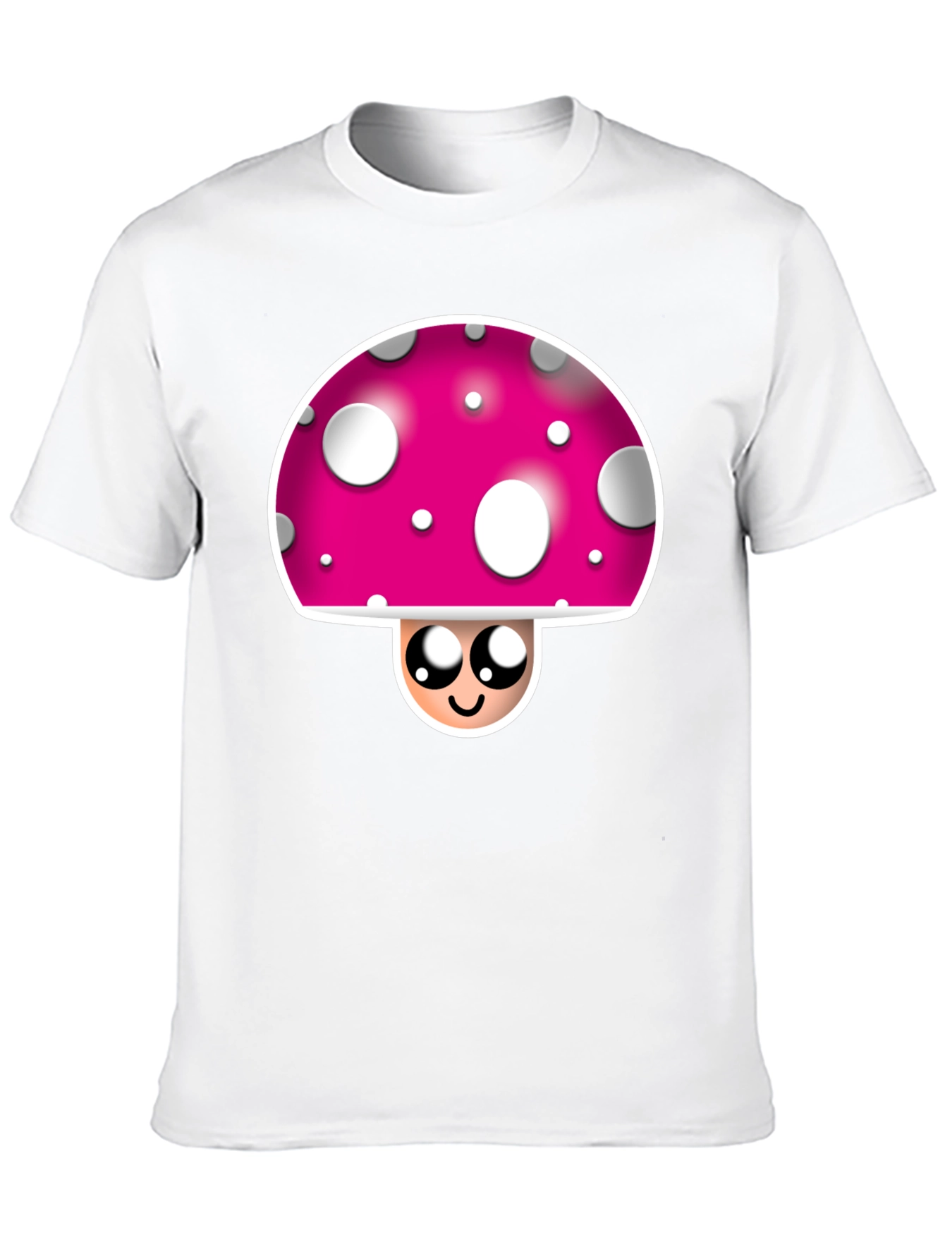 Funky Mushroom Graphic Tee - Black Crew Neck
