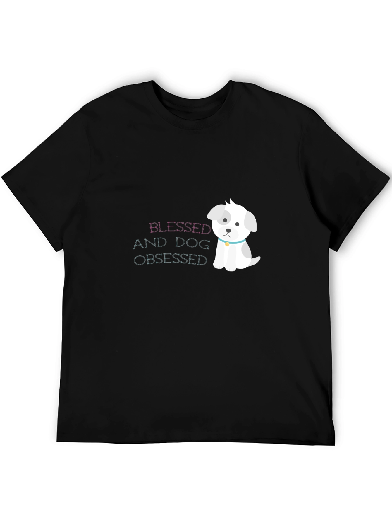 Blessed & Dog Obsessed Black Graphic T-Shirt