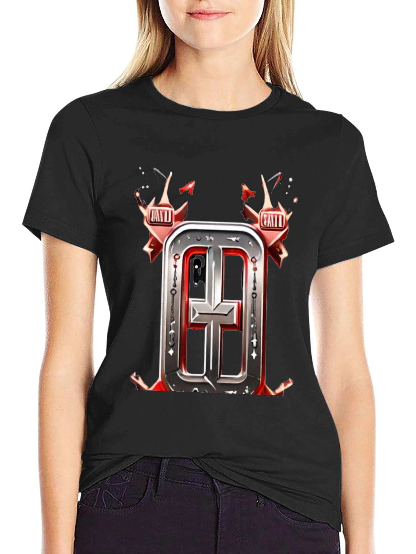 Edgy Graphic Tee - Dark Cross Design