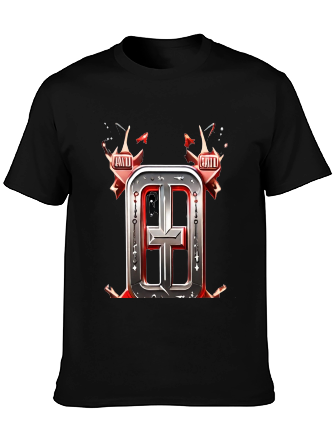 Edgy Graphic Tee - Dark Cross Design