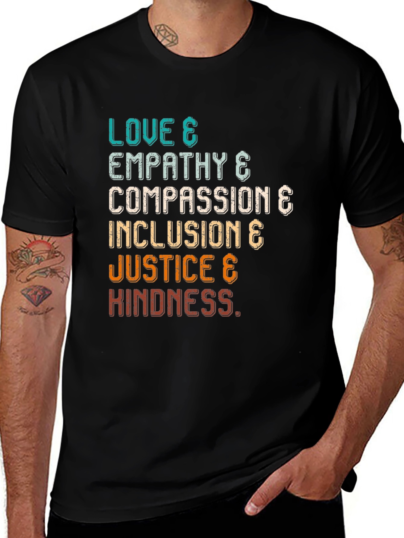Love Empathy Compassion Inclusion Justice Kindness T-Shirt