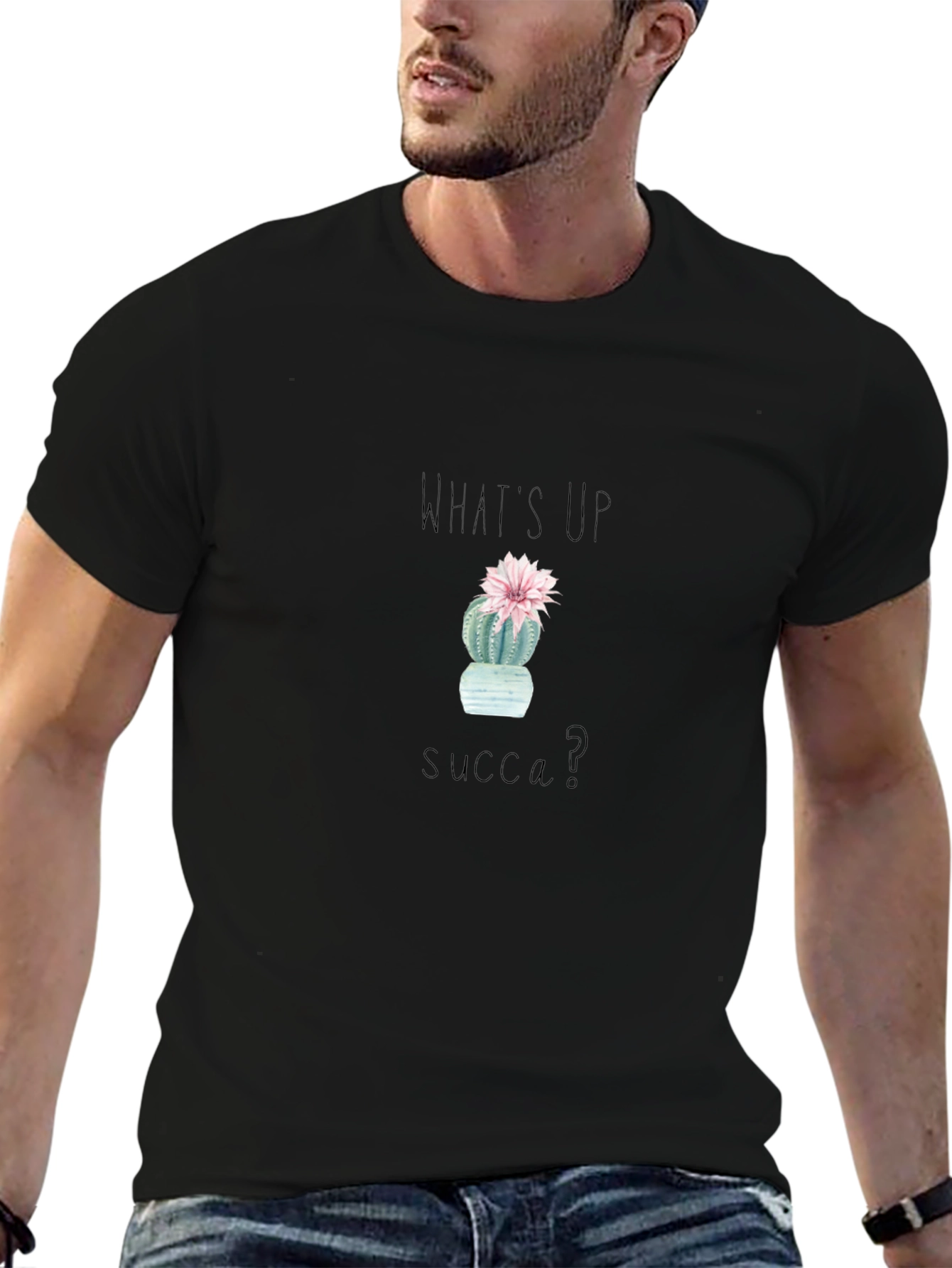 Whats Up Succa? Cactus Graphic Tee