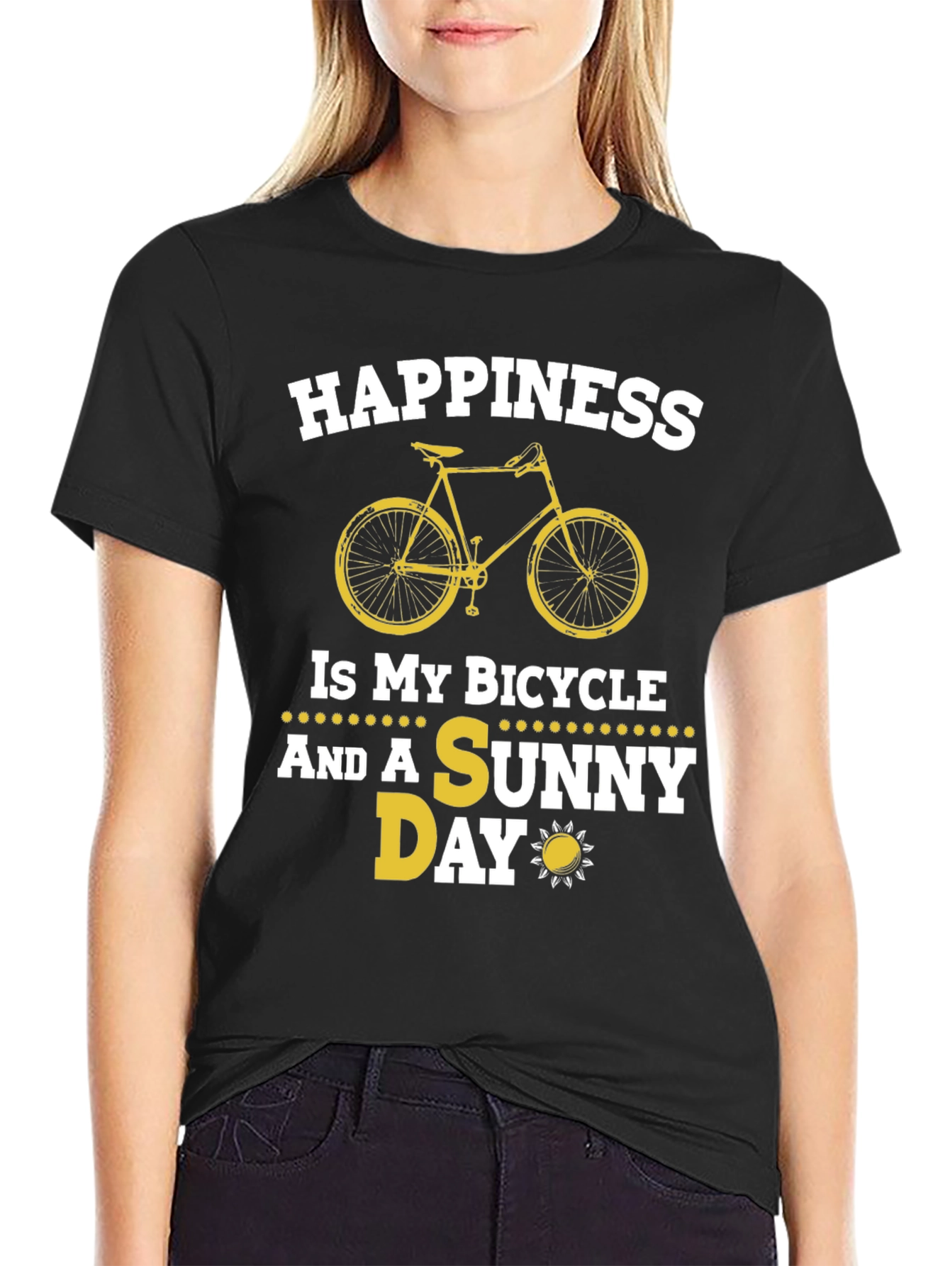 Happiness Bicycle & Sunny Day T-Shirt