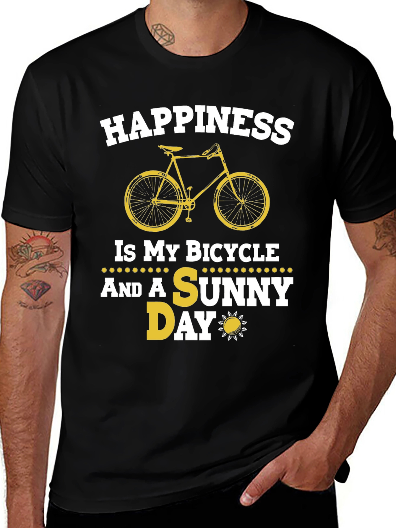Happiness Bicycle & Sunny Day T-Shirt