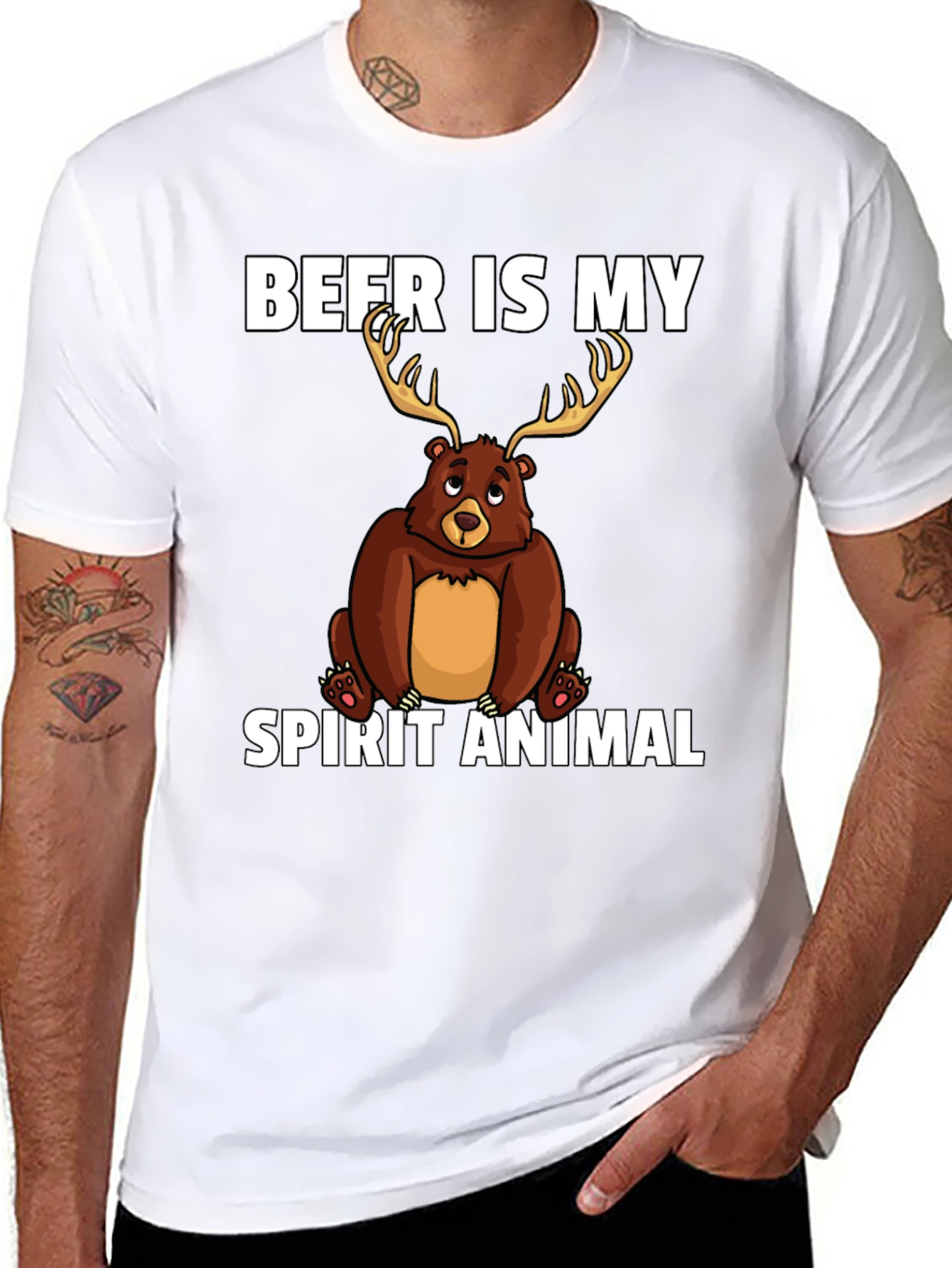 Beer Is My Spirit Animal Graphic T-Shirt