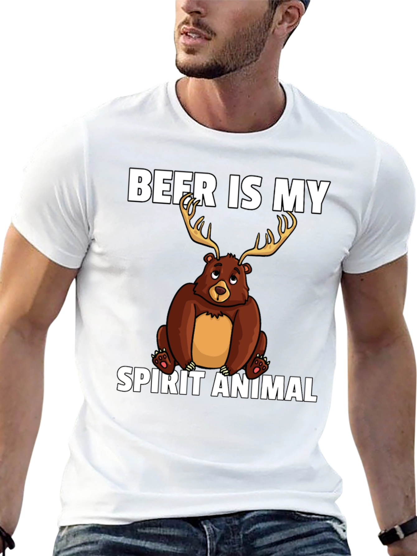 Beer Is My Spirit Animal Graphic T-Shirt