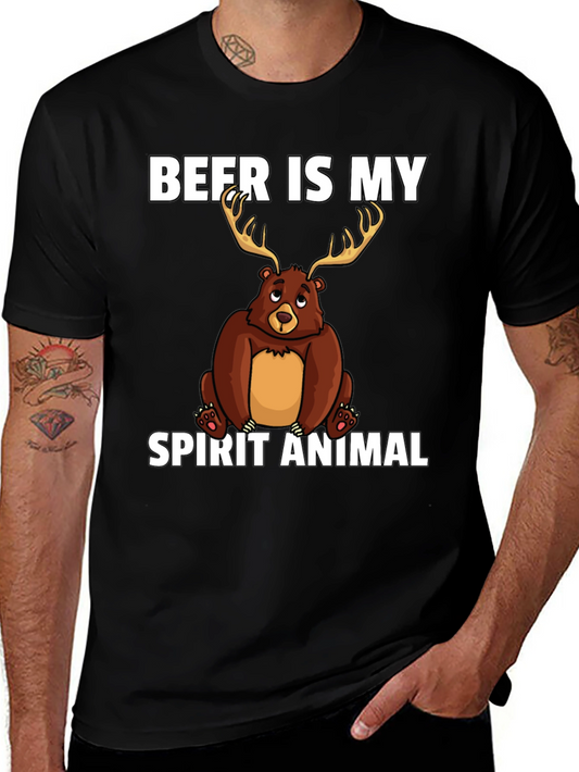 Beer Is My Spirit Animal Graphic T-Shirt