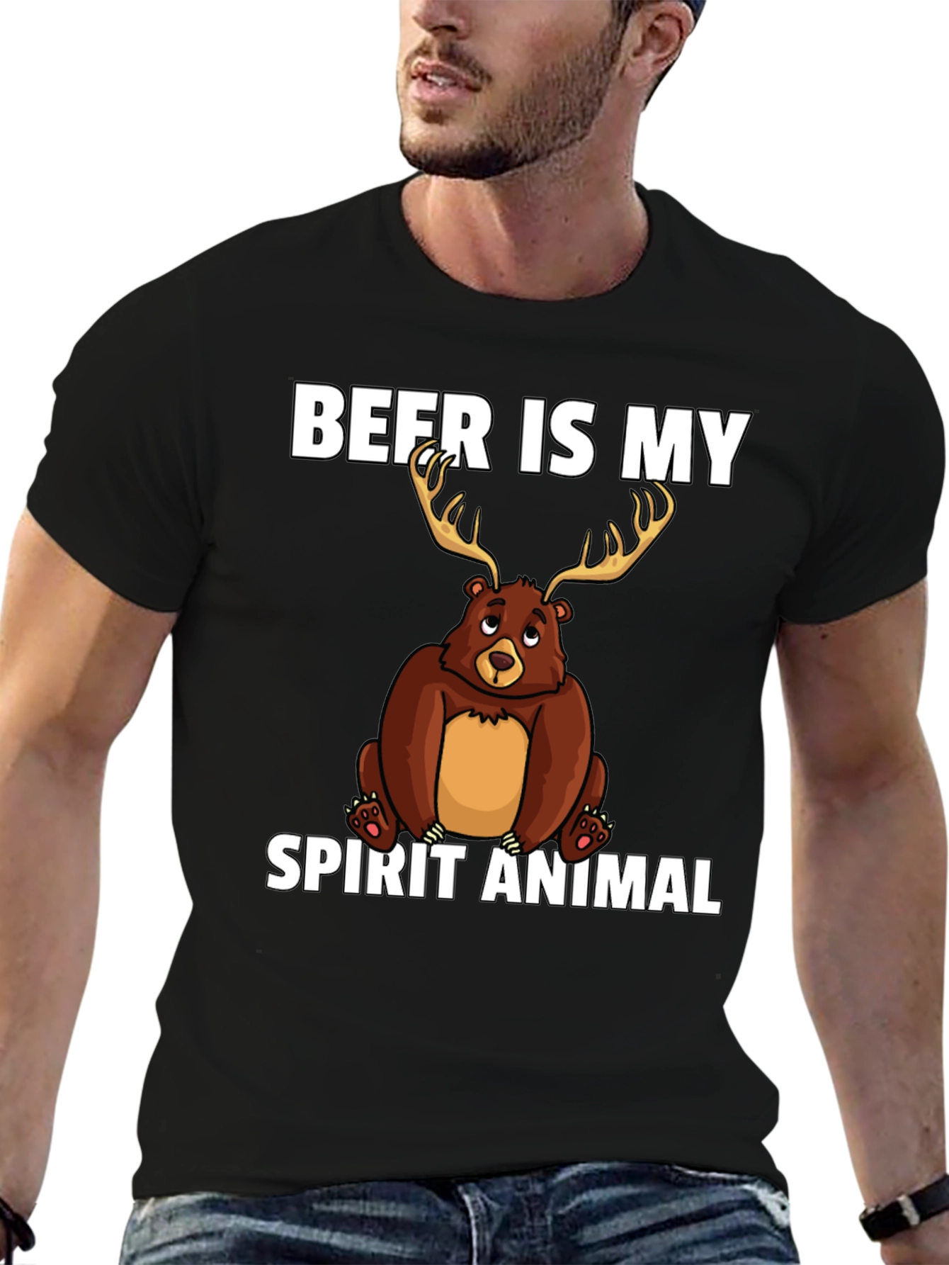 Beer Is My Spirit Animal Graphic T-Shirt