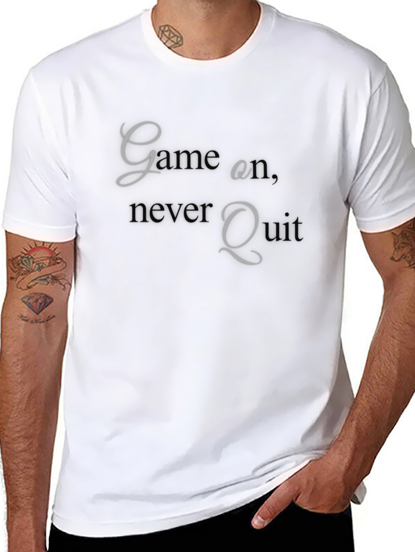 Game On Graphic T-Shirt - Never Quit Attitude