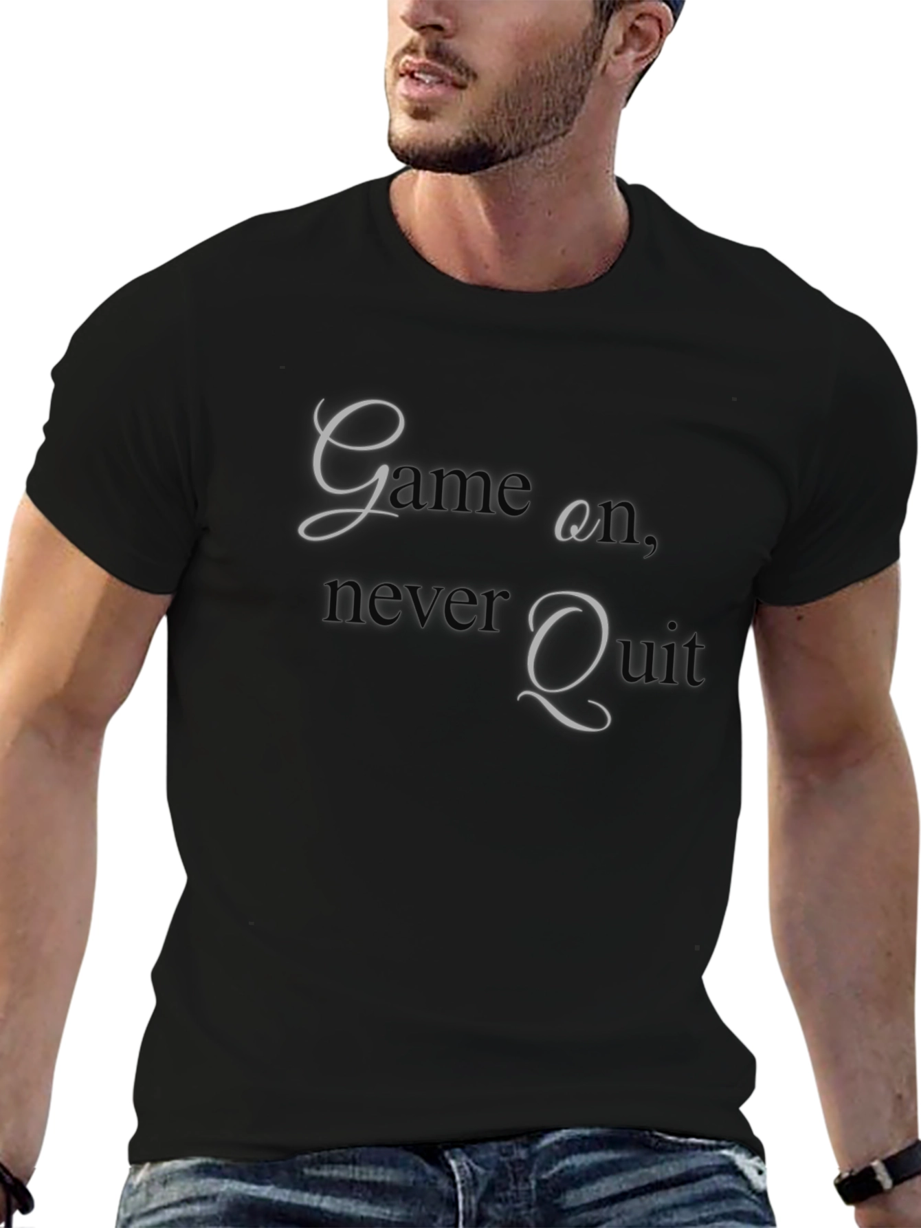 Game On Graphic T-Shirt - Never Quit Attitude