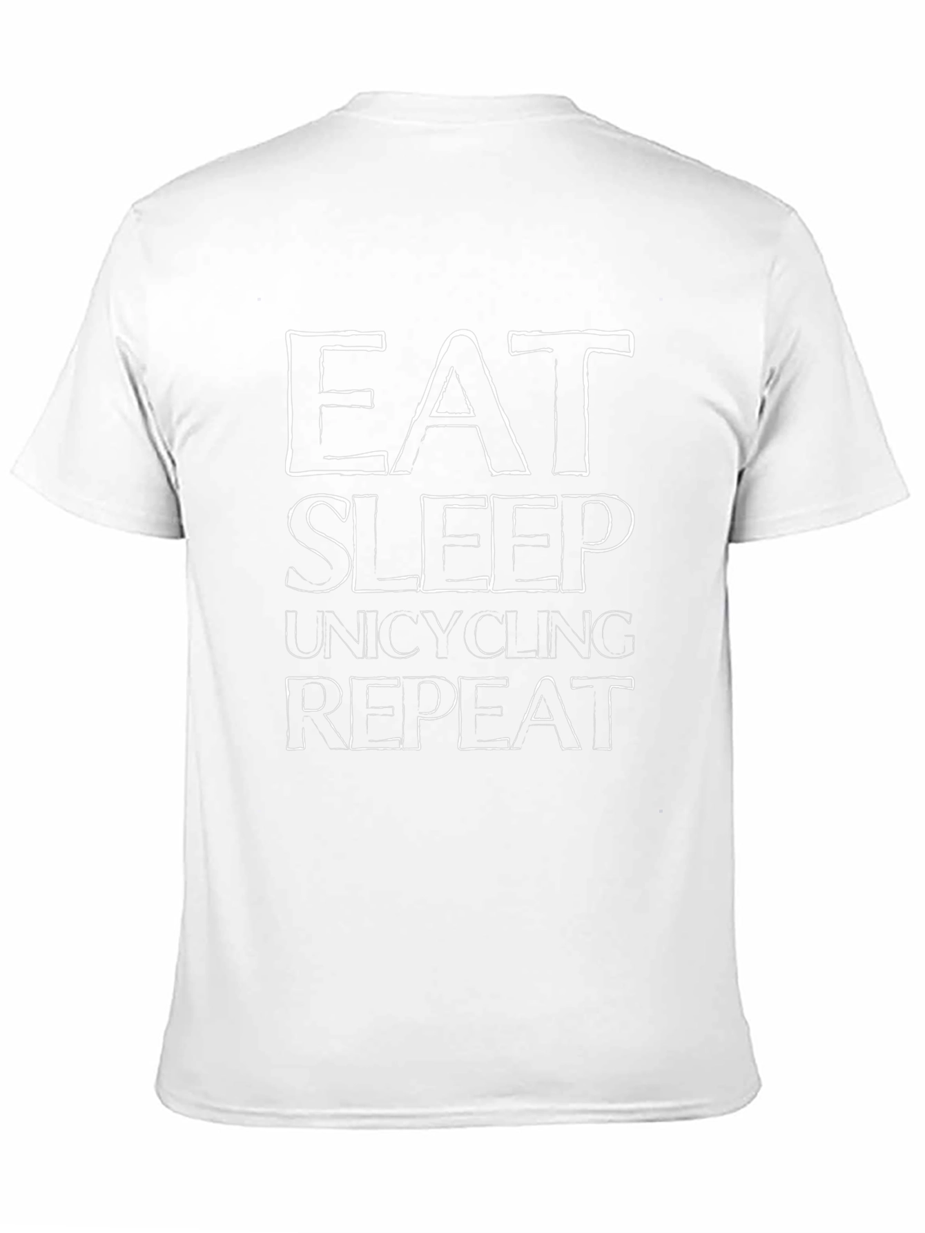 Eat Sleep Unicycling Repeat Black Graphic Tee
