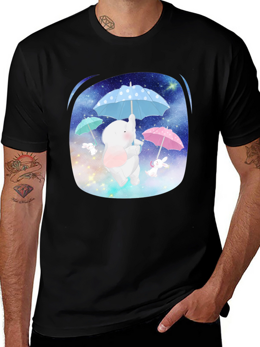 Cute Elephant & Bunny Tee - Dreamy Design