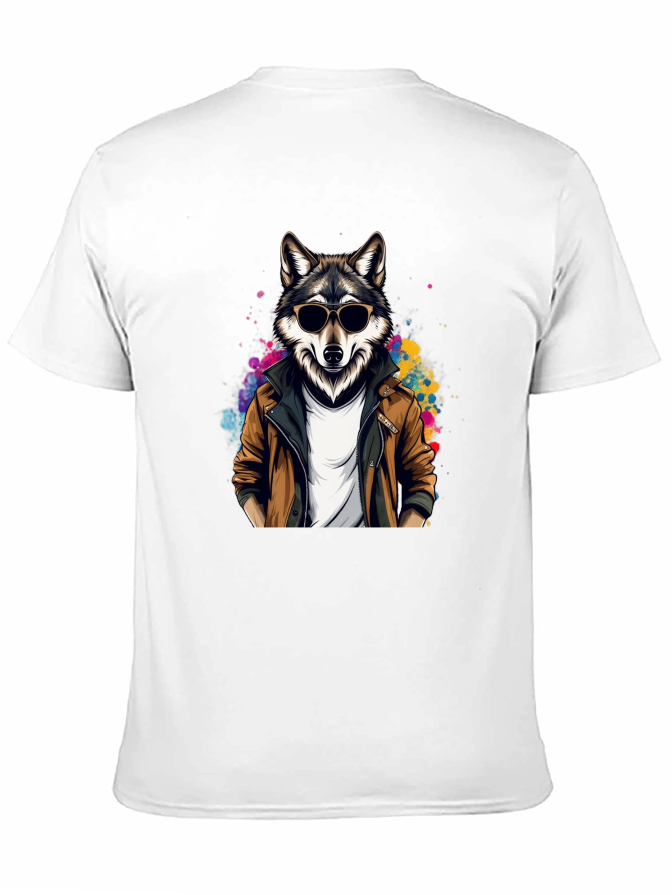 Cool Wolf in Leather Jacket T-Shirt