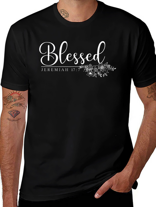 Blessed Jeremiah 17:7 Black T-Shirt